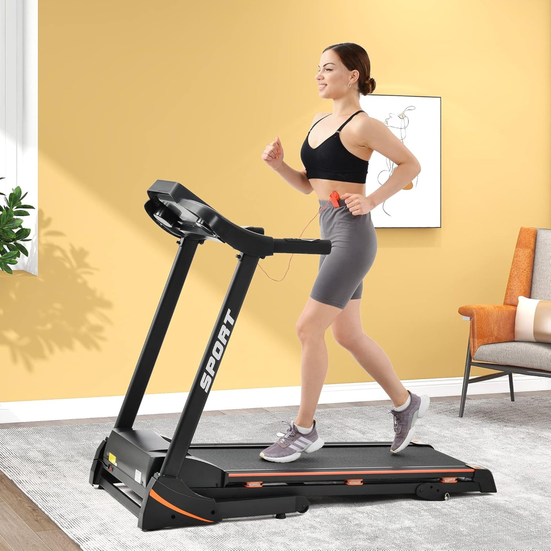 JT Folding Electric 3.5HP Treadmill with Incline Medium Running Machine Motorised LCD Gym 330lbs,Electric Motorized Power 14.8KM/H JT Folding Electric 3.5HP Treadmill with Incline Medium Running Machine Motorised LCD Gym 330lbs,Electric Motorized Power 14.8KM/H