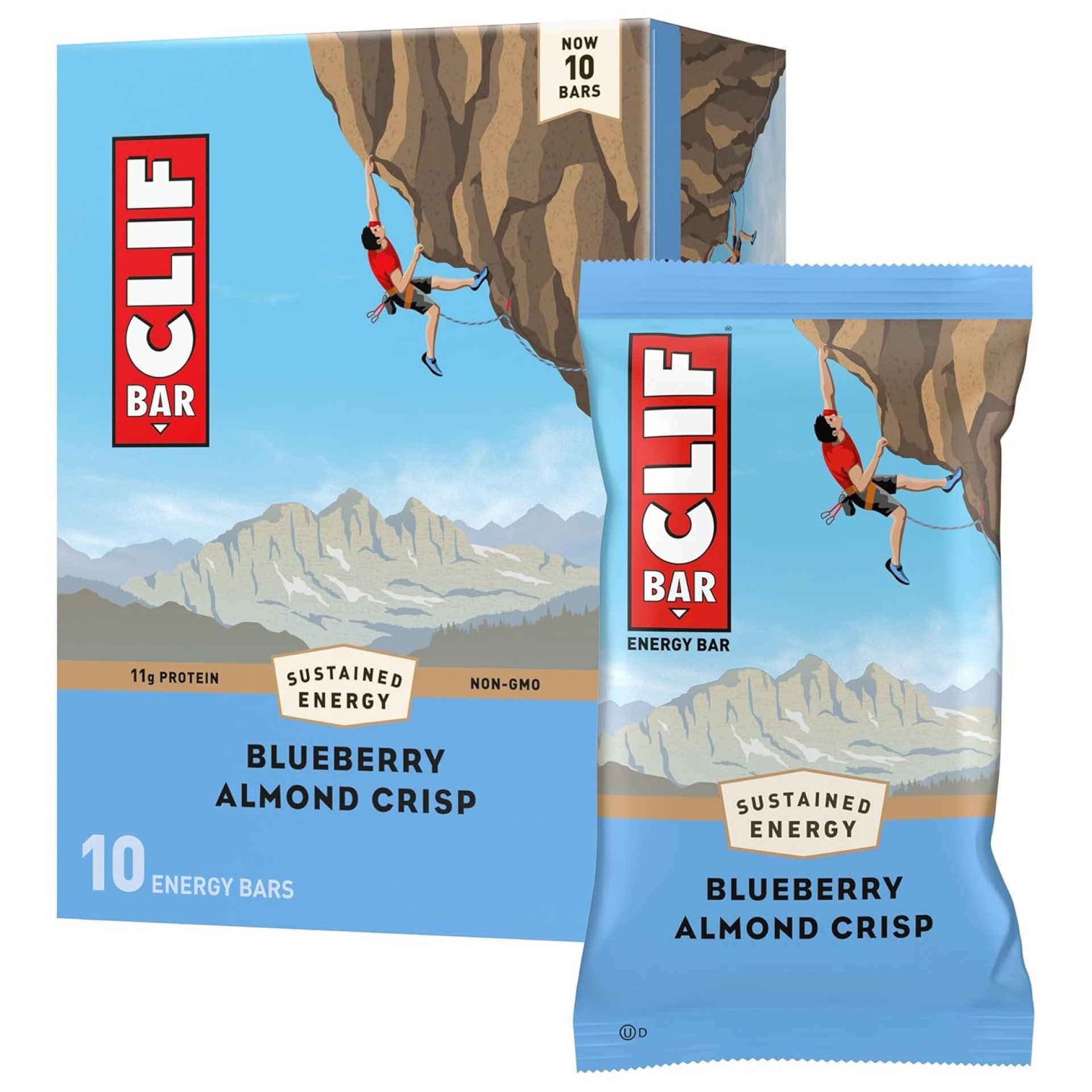 CLIF BAR – Blueberry Almond Crisp – Made with Organic Oats – Energy Bars – Non-GMO – Plant Based Protein Bars (10 Pack) CLIF BAR – Blueberry Almond Crisp – Made with Organic Oats – Energy Bars – Non-GMO – Plant Based Protein Bars (10 Pack)