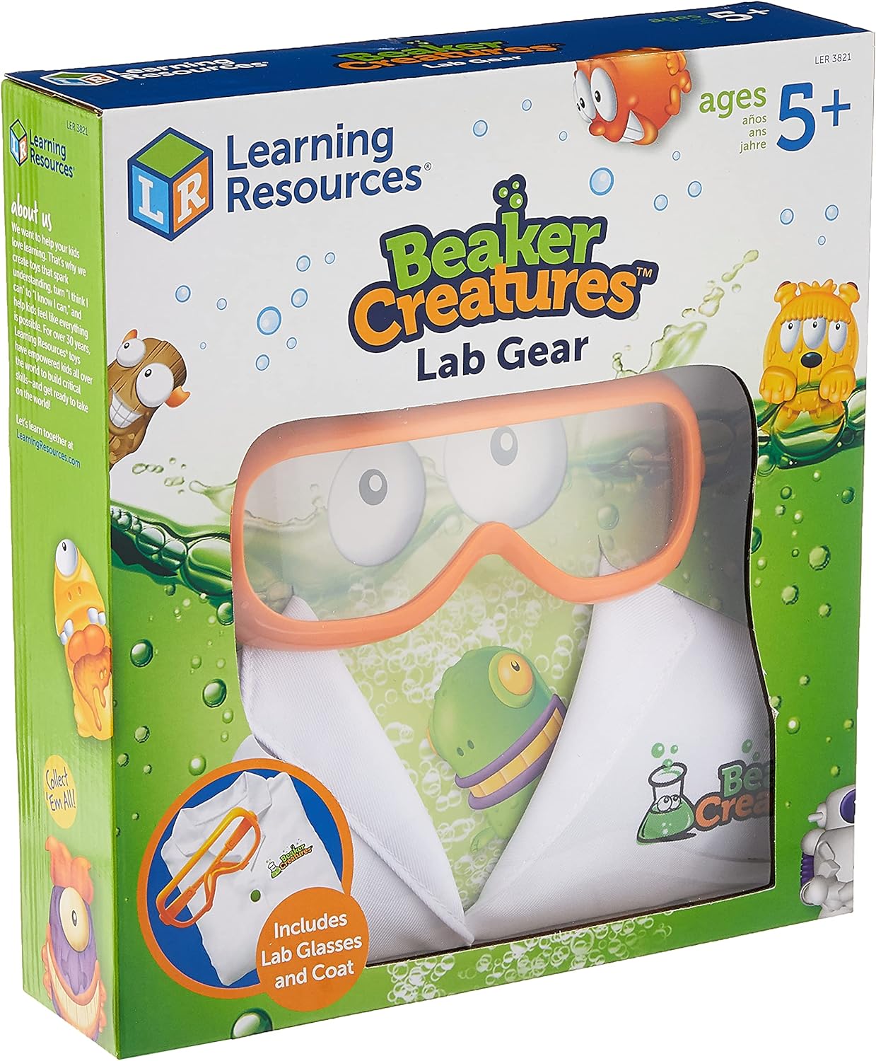 Learning Resources Beaker Creatures Lab Gear – 2 Pieces, Ages 5+ Lab Coat & Glasses for Kids, Science Exploration Games, STEM Toys for Kids Learning Resources Beaker Creatures Lab Gear – 2 Pieces, Ages 5+ Lab Coat & Glasses for Kids, Science Exploration Games, STEM Toys for Kids