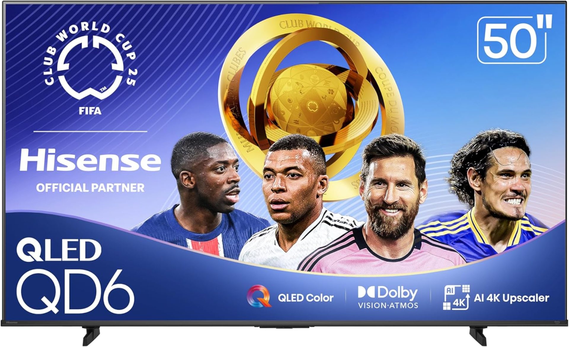 Hisense 50″ Class QD6 Series (50QD6QF, 2025 Model) QLED 4K UHD Smart Fire TV, Voice Remote with Alexa, Dolby Vision, Dolby Atmos, Motion Rate 120, HDR 10+, Game Mode Plus, MEMC, VRR, ALLM Hisense 50″ Class QD6 Series (50QD6QF, 2025 Model) QLED 4K UHD Smart Fire TV, Voice Remote with Alexa, Dolby Vision, Dolby Atmos, Motion Rate 120, HDR 10+, Game Mode Plus, MEMC, VRR, ALLM