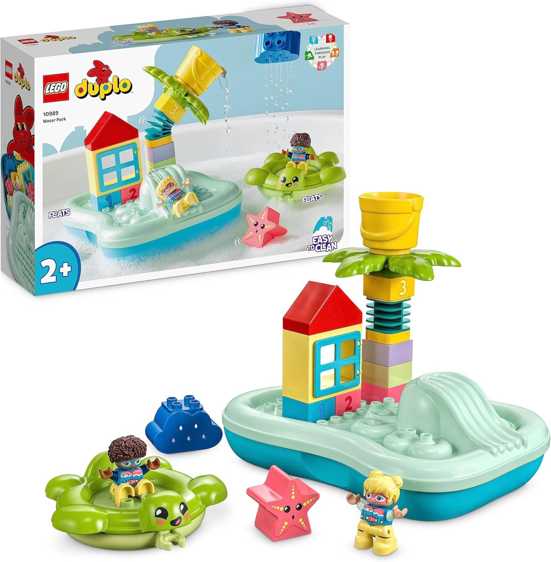 LEGO 10989 DUPLO Water Park, Bath Toys for 2 Year Old and Toddlers with Floating Island, Turtle and Starfish, Easy Clean Bath Water Toys LEGO 10989 DUPLO Water Park, Bath Toys for 2 Year Old and Toddlers with Floating Island, Turtle and Starfish, Easy Clean Bath Water Toys
