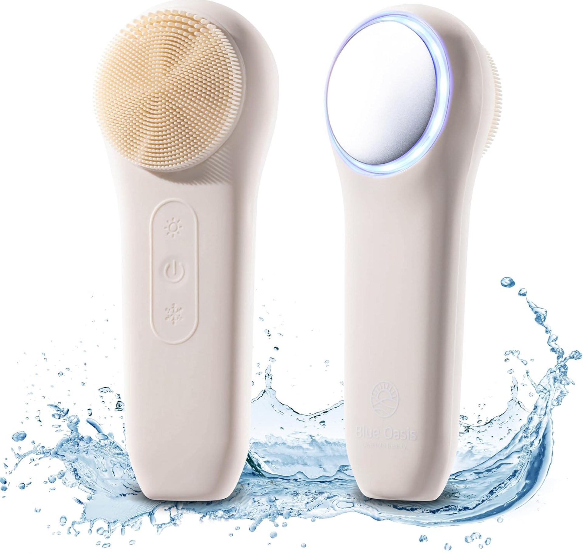 Facial Cleansing Brush, Rechargeable Electric Face Scrubber, Waterproof Silicone Face Brush Cleanser w/Fast USB-C Charger, Massaging & Exfoliating Face Wash Brush for Men & Women (Beige) Facial Cleansing Brush, Rechargeable Electric Face Scrubber, Waterproof Silicone Face Brush Cleanser w/Fast USB-C Charger, Massaging & Exfoliating Face Wash Brush for Men & Women (Beige)