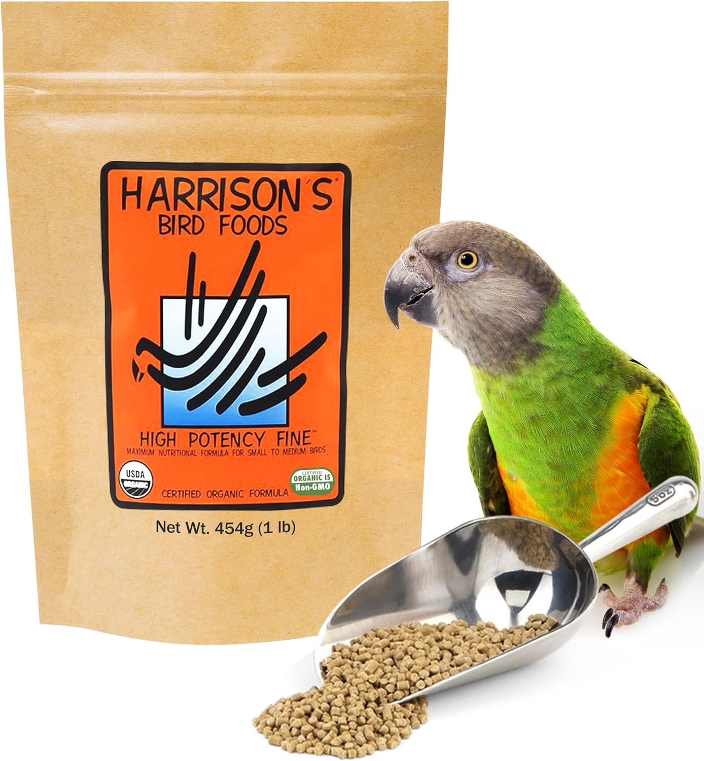 Harrison’s Bird Foods High Potency Fine Certified Organic Non GMO Formula Bird Food 1lb Harrison’s Bird Foods High Potency Fine Certified Organic Non GMO Formula Bird Food 1lb