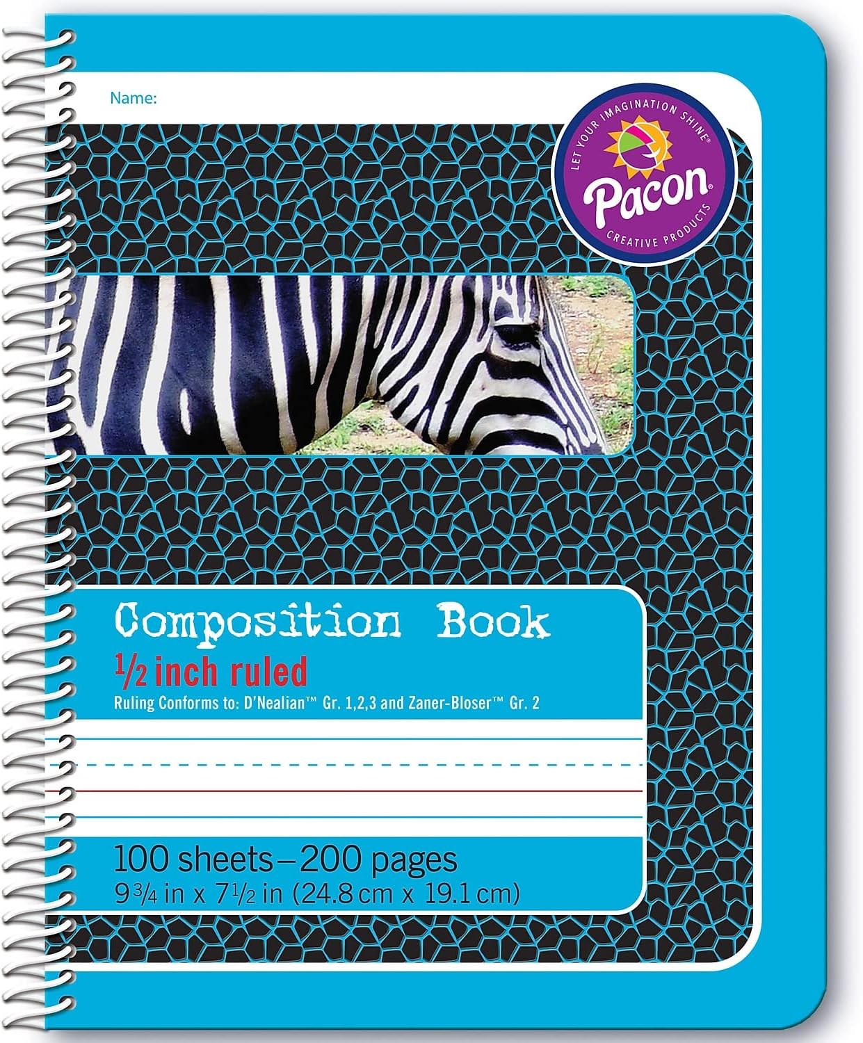Pacon Primary Composition Spiral Book 1/2-in. Ruled, 100 Sheets, Blue (2429) Pacon Primary Composition Spiral Book 1/2-in. Ruled, 100 Sheets, Blue (2429)