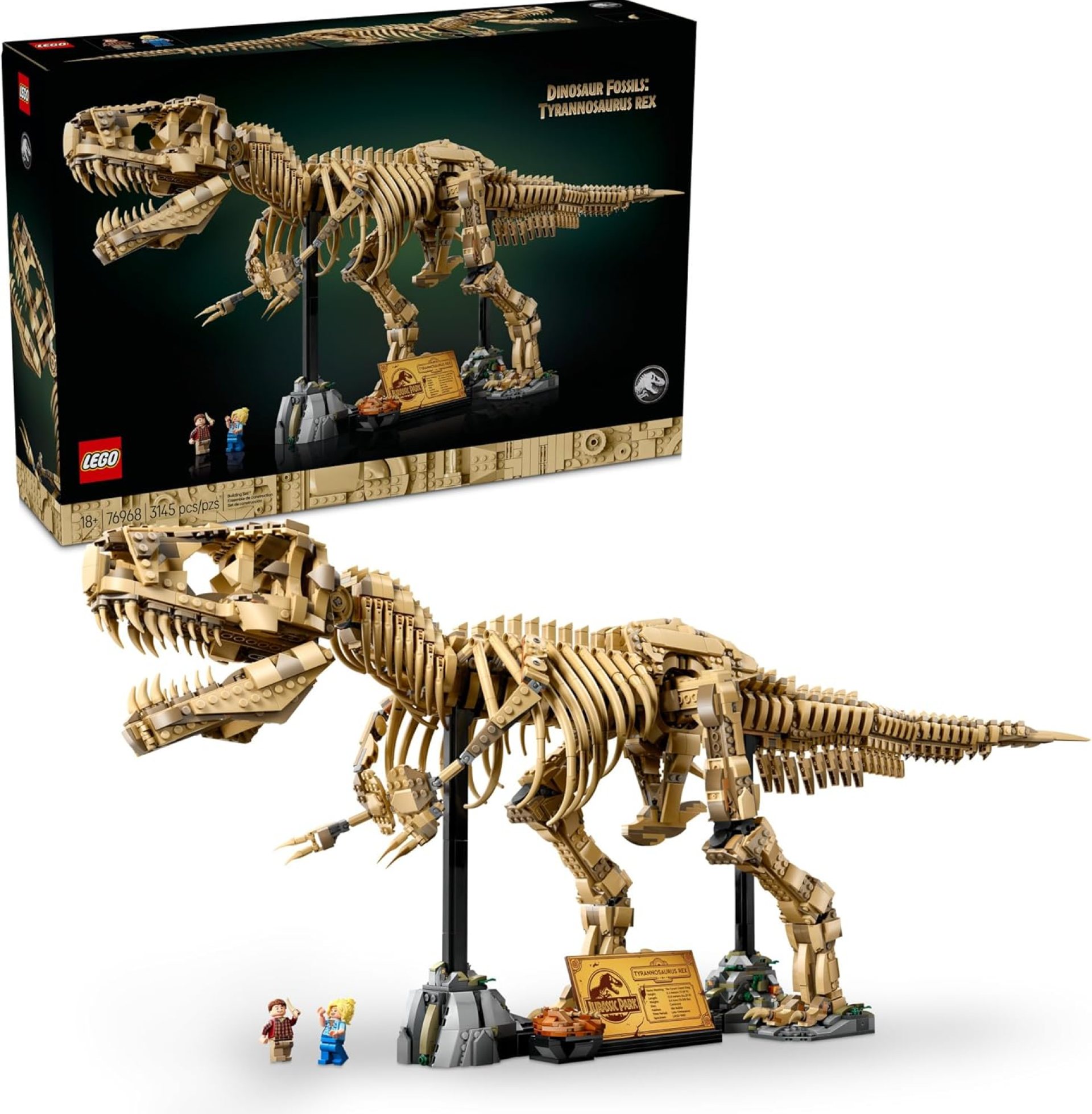 LEGO Jurassic World Dinosaur Fossils: Tyrannosaurus Rex – Building Set for Adults, Ages 18+ – Gift for Fathers Day – Home Decor for Bedroom, Office, or Any Room – Collectible DIY Kit – 76968 LEGO Jurassic World Dinosaur Fossils: Tyrannosaurus Rex – Building Set for Adults, Ages 18+ – Gift for Fathers Day – Home Decor for Bedroom, Office, or Any Room – Collectible DIY Kit – 76968