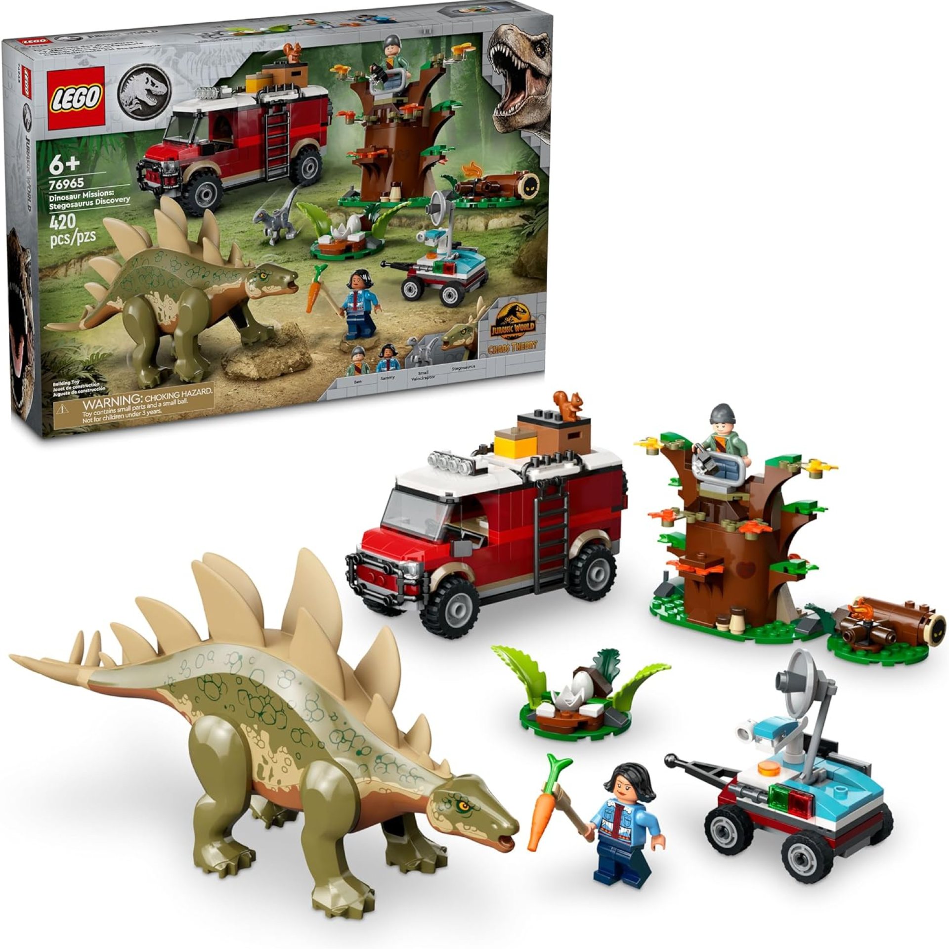 LEGO Jurassic World Dinosaur Missions: Stegosaurus Discovery Building Set – Dinosaur Toys Pretend Play Set with 2 Minifigures for Boys & Girls, Ages 6+ – Gift Ideas for Kids – 76965 LEGO Jurassic World Dinosaur Missions: Stegosaurus Discovery Building Set – Dinosaur Toys Pretend Play Set with 2 Minifigures for Boys & Girls, Ages 6+ – Gift Ideas for Kids – 76965