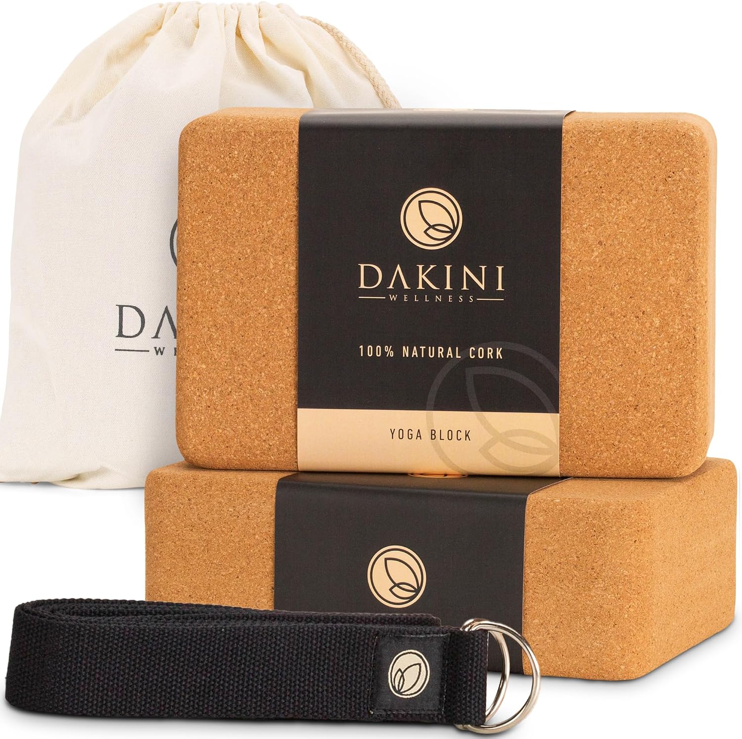 Cork Yoga Blocks 2 Pack with Strap- 9x6x3 Inch Natural Yoga Block Set of 2- Pilates Props and Accessories – High Density Cork Bricks For Exercise Cork Yoga Blocks 2 Pack with Strap- 9x6x3 Inch Natural Yoga Block Set of 2- Pilates Props and Accessories – High Density Cork Bricks For Exercise