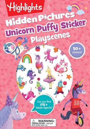 Unicorn Hidden Pictures Puffy Sticker Playscenes: Unicorn Hidden Pictures Puffy Sticker Playscenes (Highlights Puffy Sticker Playscenes): Unicorn … with Over 50 Reusable Stickers to Decorate