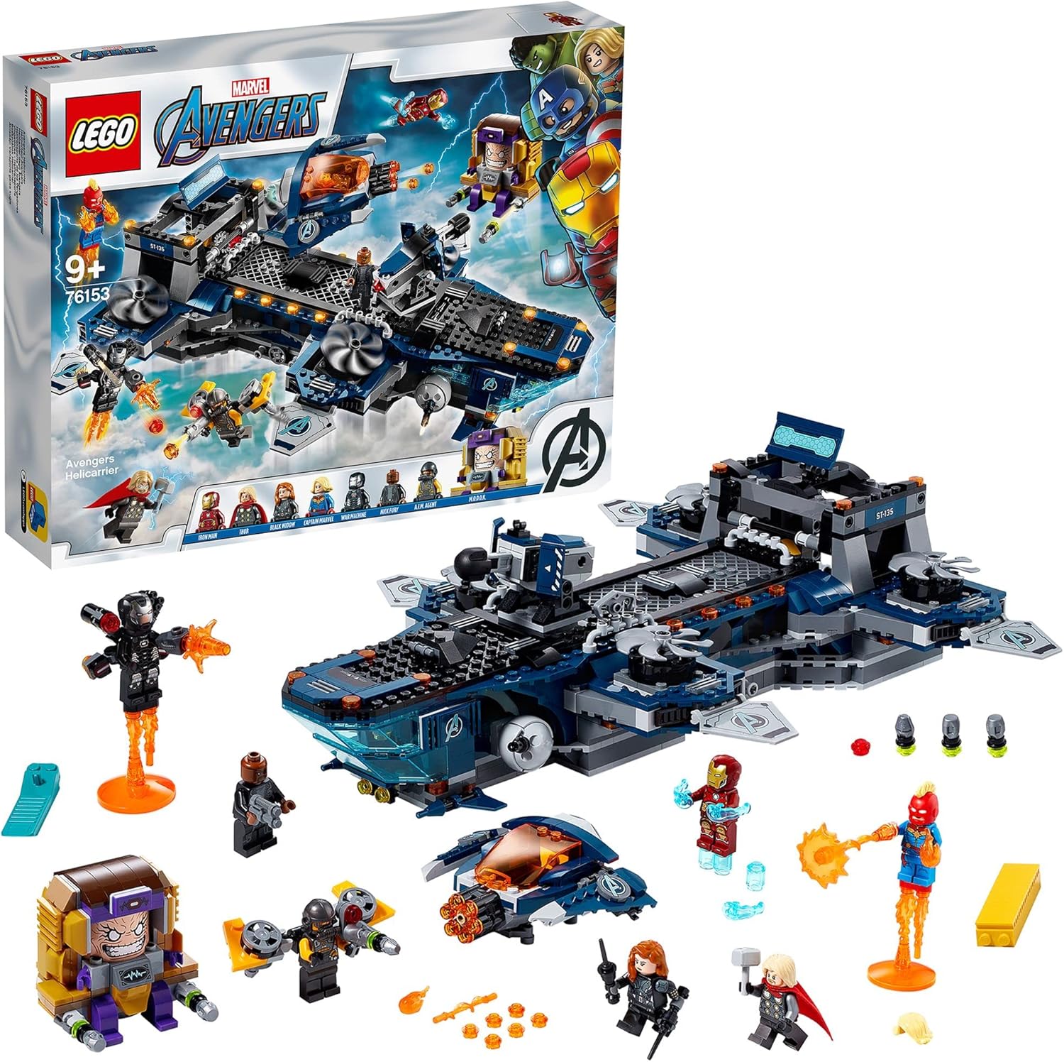 Super Heroes Lego 76153 Marvel Avengers Helicarrier Toy with Iron Man, Thor & Captain Marvel, Series Super Heroes Lego 76153 Marvel Avengers Helicarrier Toy with Iron Man, Thor & Captain Marvel, Series