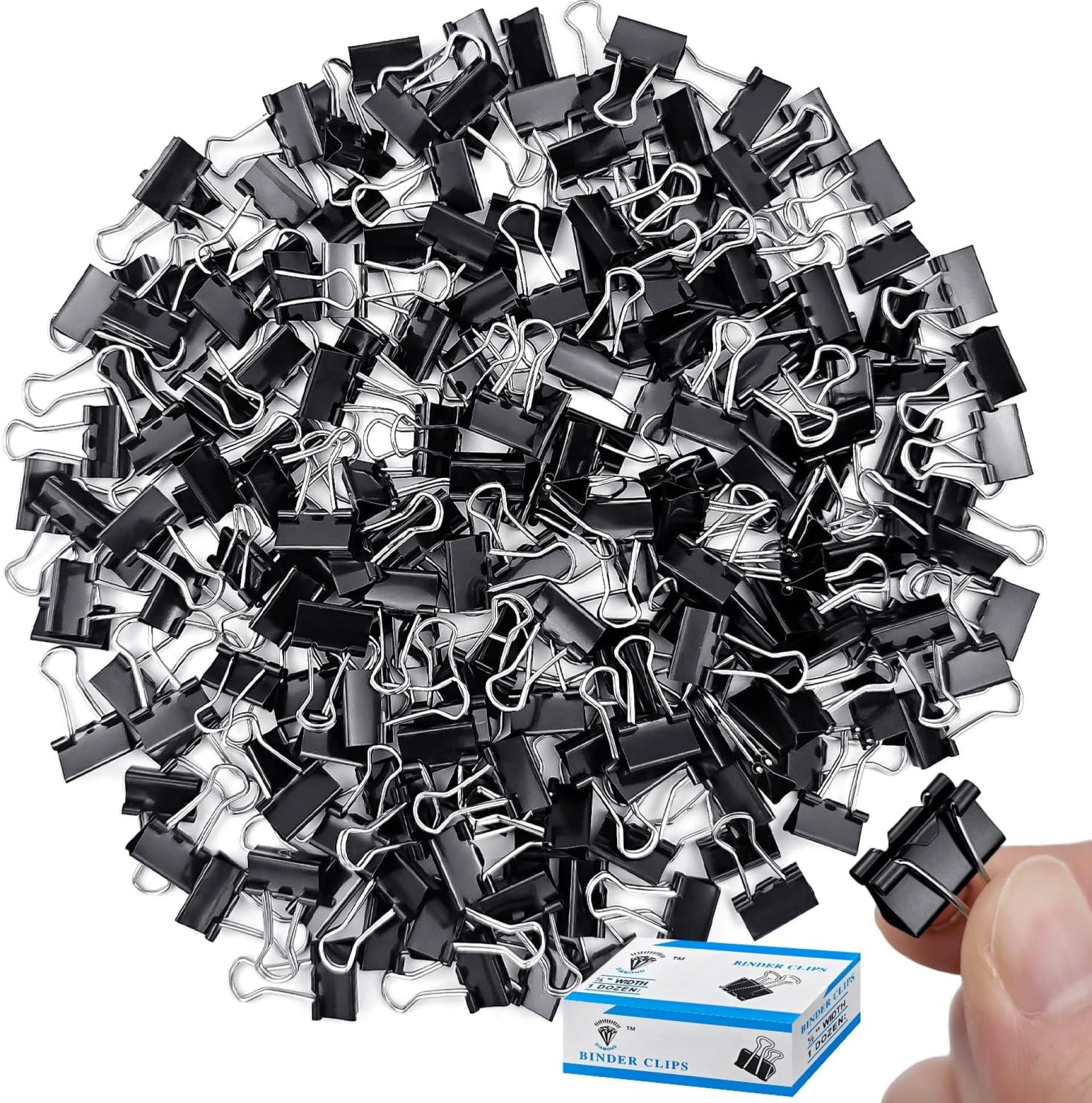 240 Pack Mini Binder Clips, Black Binder Clips, Small Paper Clips 15mm 5/8 Inch. Micro Size Office Clips for Home School Office and Business (15mm 5/8 Inch-240 PCS) 240 Pack Mini Binder Clips, Black Binder Clips, Small Paper Clips 15mm 5/8 Inch. Micro Size Office Clips for Home School Office and Business (15mm 5/8 Inch-240 PCS)