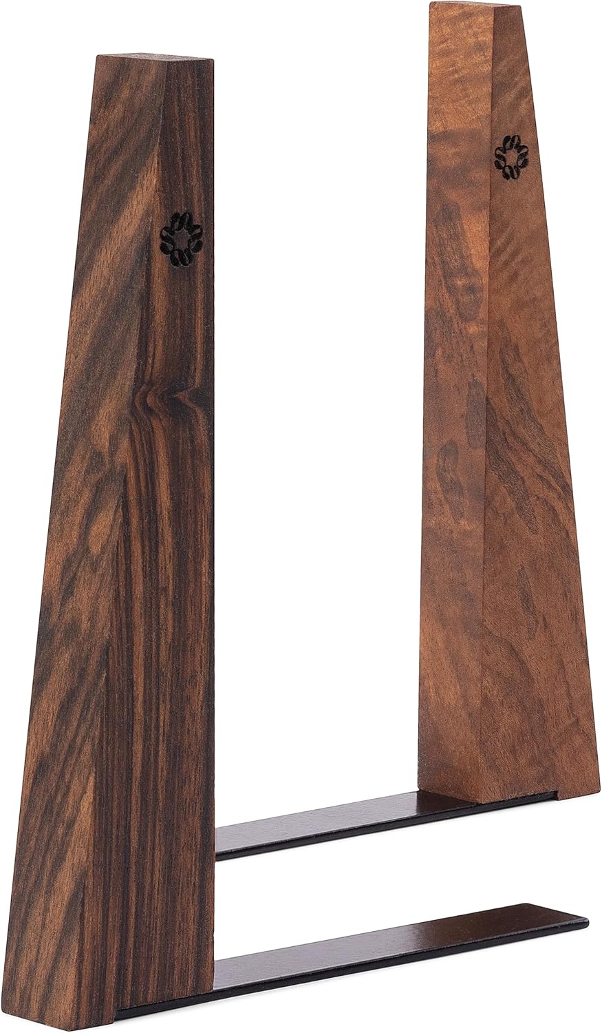 TILISMA Walnut Bookends for Shelves | Wooden Book Ends for Shelves | Sturdy Book Holders, Stoppers with Metal Base for Bookshelves | Slick Decorative Bookends Stands Firmly on Bookshelf (Pair) TILISMA Walnut Bookends for Shelves | Wooden Book Ends for Shelves | Sturdy Book Holders, Stoppers with Metal Base for Bookshelves | Slick Decorative Bookends Stands Firmly on Bookshelf (Pair)