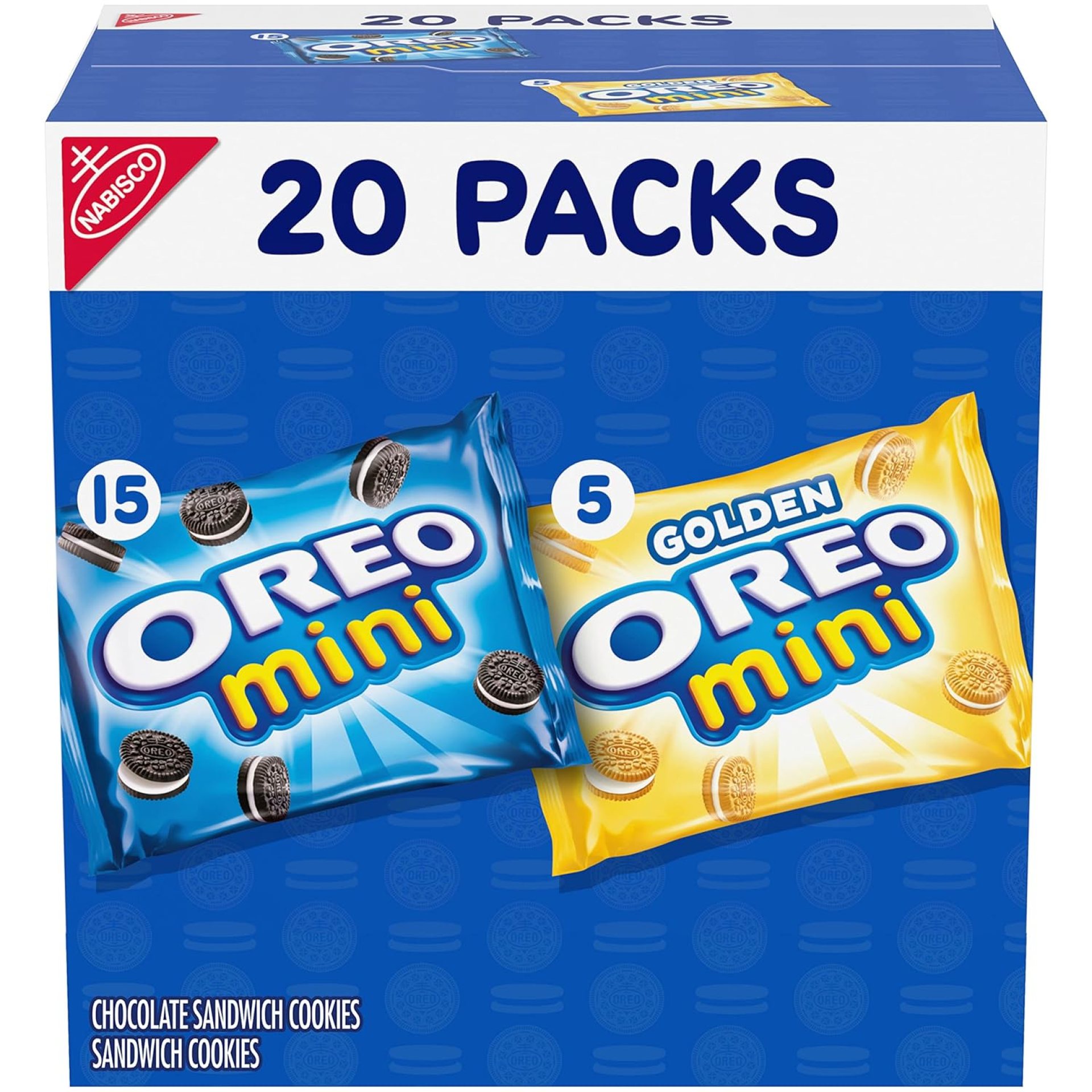 OREO Mini Mix Sandwich Cookies Variety Pack, 20 Snack Packs OREO Mini Mix Sandwich Cookies Variety Pack, 20 Snack Packs