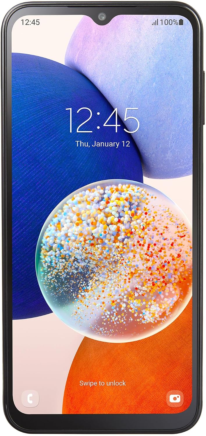 TracFone Samsung Galaxy A14 5G, 64GB, Black – Prepaid Smartphone (Locked) (Renewed) TracFone Samsung Galaxy A14 5G, 64GB, Black – Prepaid Smartphone (Locked) (Renewed)
