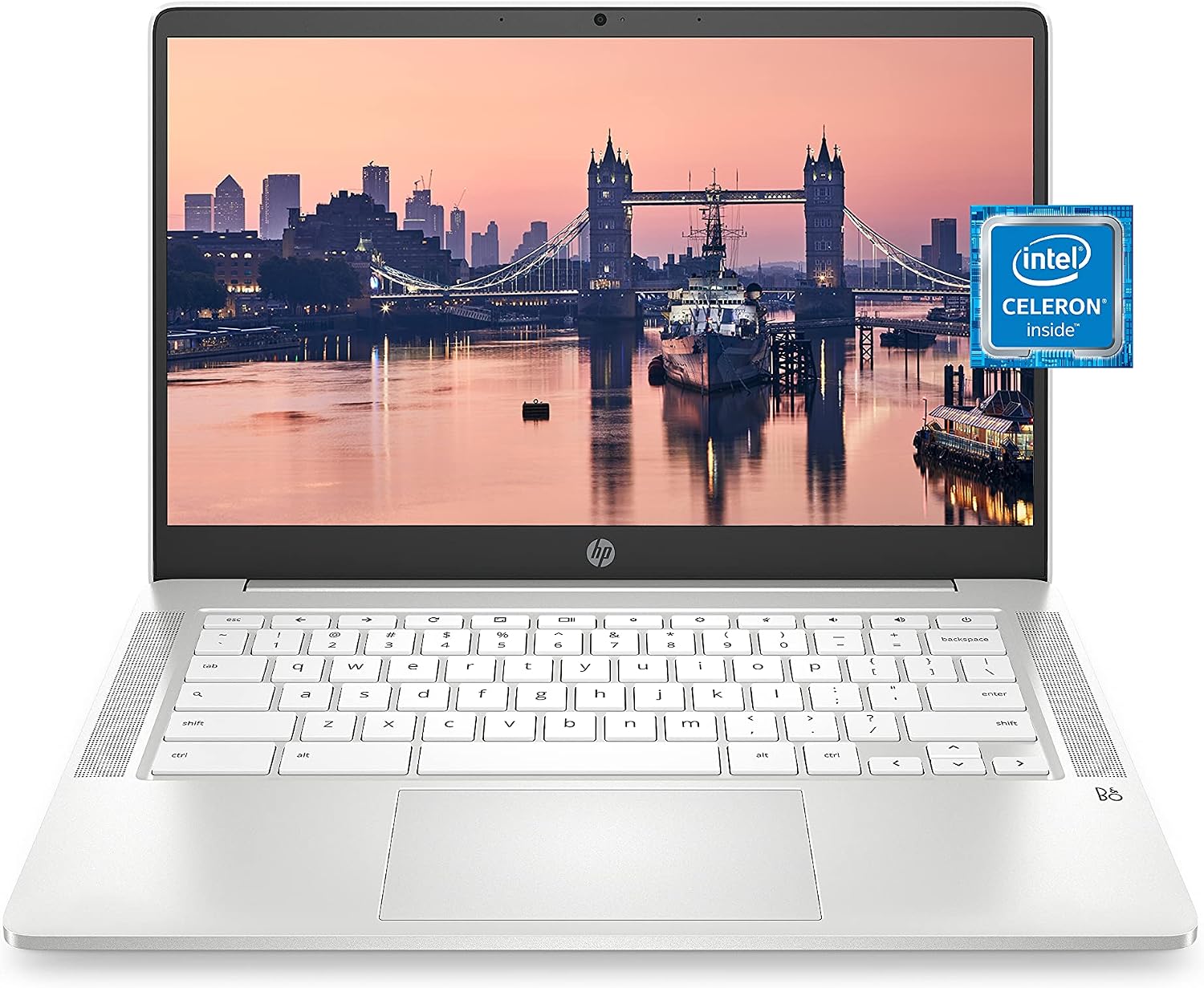 HP Chromebook 14 Laptop, Intel Celeron N4000 Processor, 4 GB RAM, 32 GB eMMC, 14” HD Display, Chrome, Lightweight Computer with Webcam and Dual Mics, Home, School, Music, Movies (14a-na0021nr, 2021) HP Chromebook 14 Laptop, Intel Celeron N4000 Processor, 4 GB RAM, 32 GB eMMC, 14” HD Display, Chrome, Lightweight Computer with Webcam and Dual Mics, Home, School, Music, Movies (14a-na0021nr, 2021)