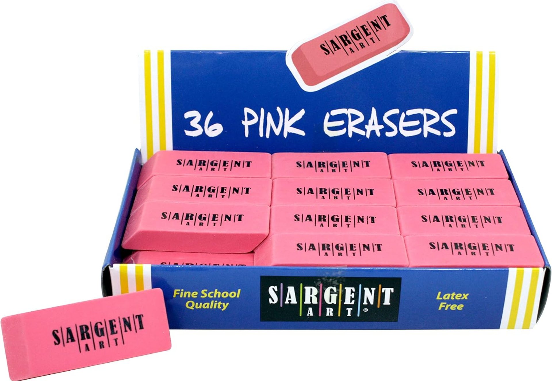 Sargent Art® Large Pink Erasers, 36 per Pack Sargent Art® Large Pink Erasers, 36 per Pack