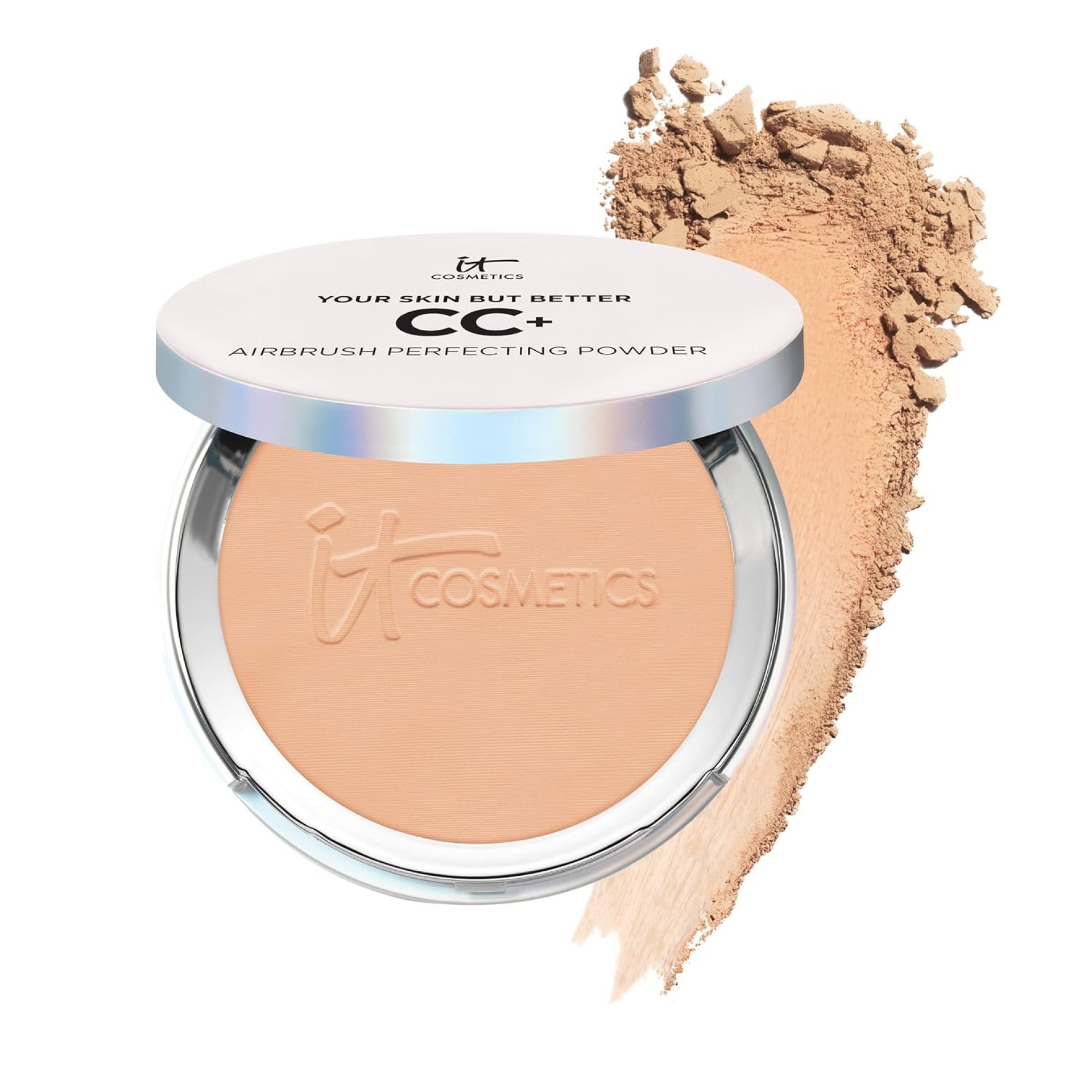 IT Cosmetics CC+ Airbrush Perfecting Powder Foundation – Sheer to Full Coverage Pressed Powder, Blurring Pores & Dark Spots, Anti-Aging Face Makeup, Hydrolyzed Collagen & Niacinamide – 0.33 oz IT Cosmetics CC+ Airbrush Perfecting Powder Foundation – Sheer to Full Coverage Pressed Powder, Blurring Pores & Dark Spots, Anti-Aging Face Makeup, Hydrolyzed Collagen & Niacinamide – 0.33 oz