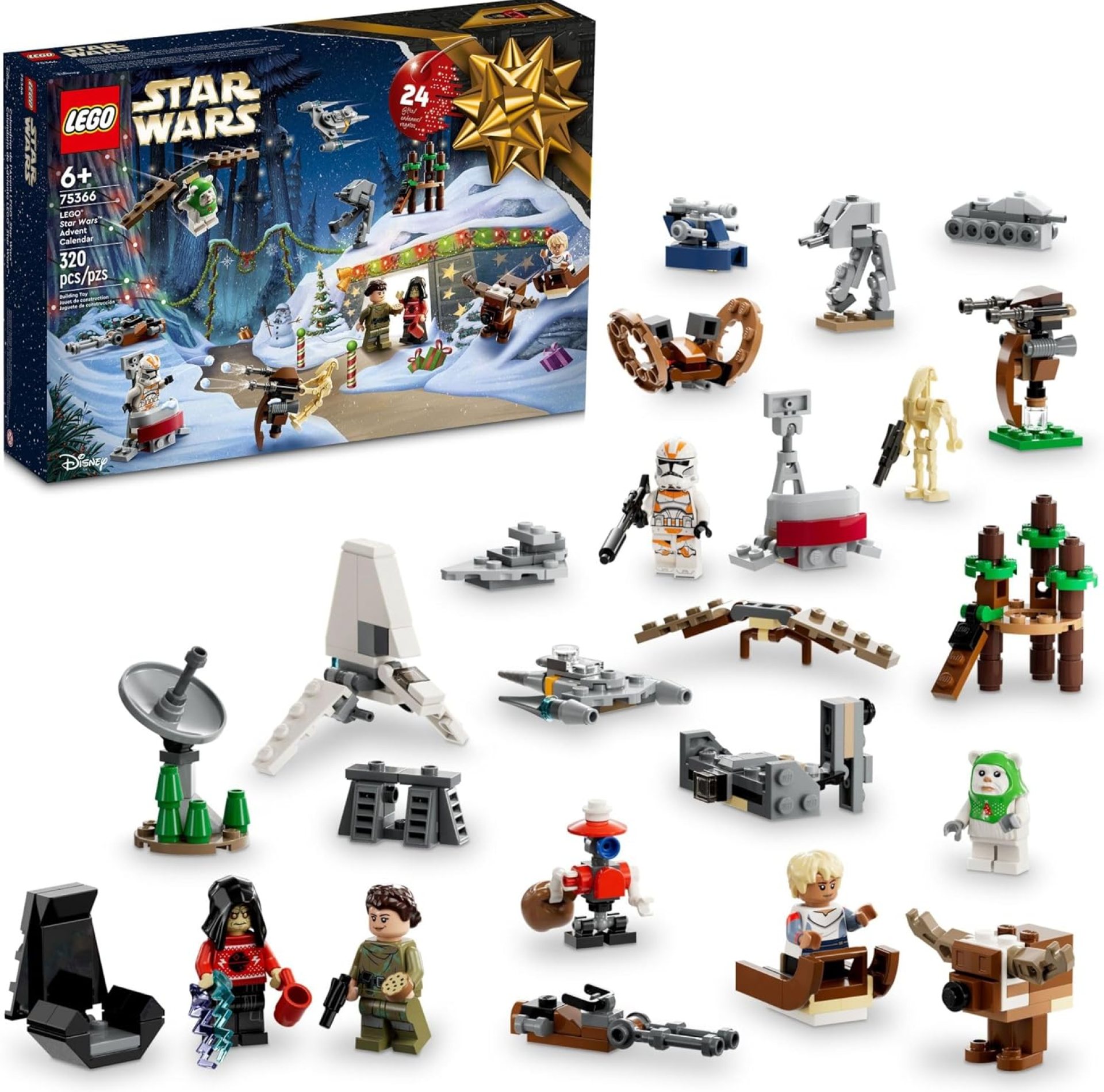 LEGO Star Wars 2023 Advent Calendar 75366 Christmas Holiday Countdown Gift Idea with 9 Star Wars Characters and 15 Mini Building Toys, Discover New Experiences and Daily Collectible Surprises LEGO Star Wars 2023 Advent Calendar 75366 Christmas Holiday Countdown Gift Idea with 9 Star Wars Characters and 15 Mini Building Toys, Discover New Experiences and Daily Collectible Surprises