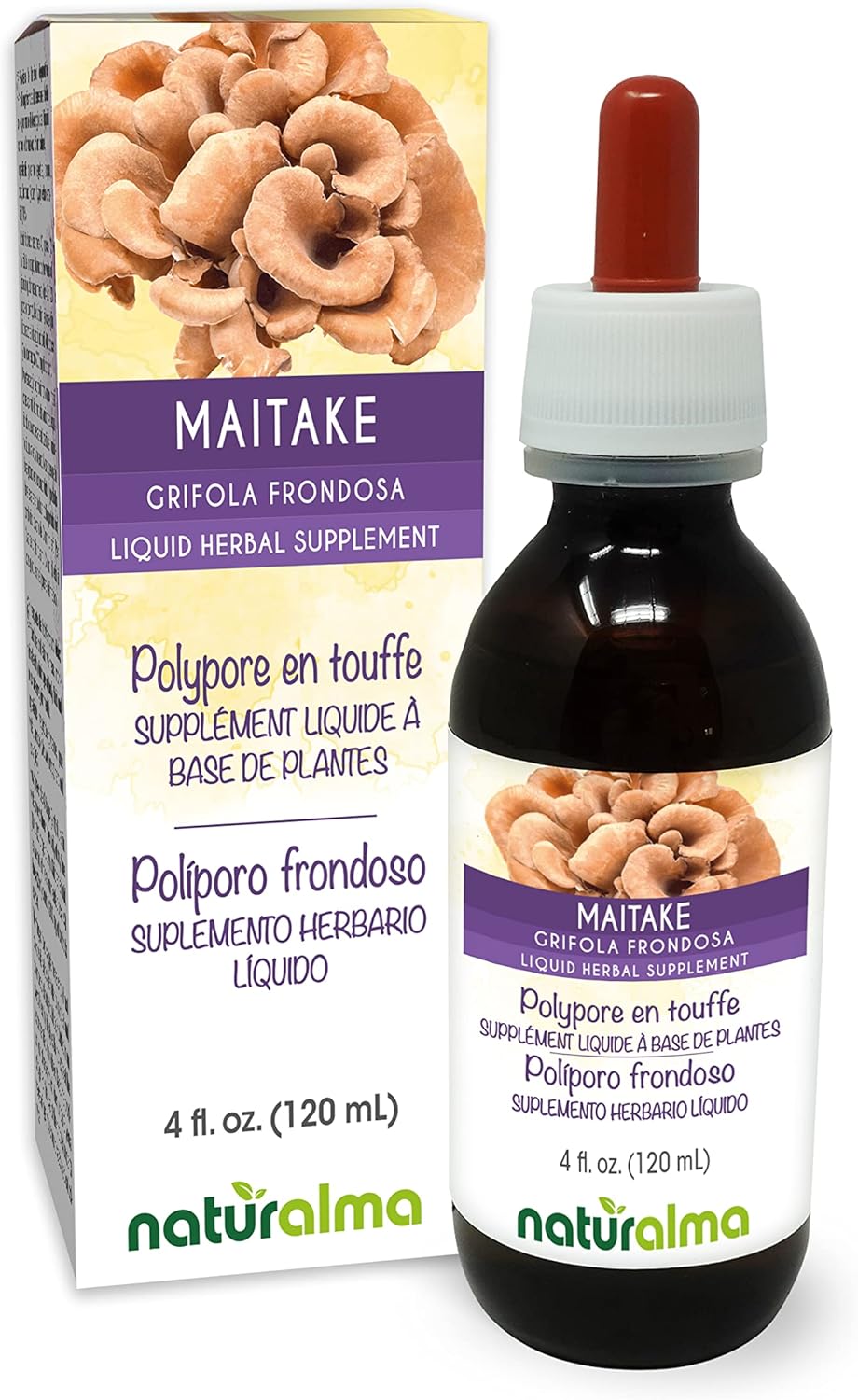 Naturalma Maitake (Grifola frondosa or Polyporus frondosus) Fungus or Mushroom Alcohol-Free Tincture – 4 fl oz Liquid Extract in Drops – Herbal Supplement – Vegan Naturalma Maitake (Grifola frondosa or Polyporus frondosus) Fungus or Mushroom Alcohol-Free Tincture – 4 fl oz Liquid Extract in Drops – Herbal Supplement – Vegan