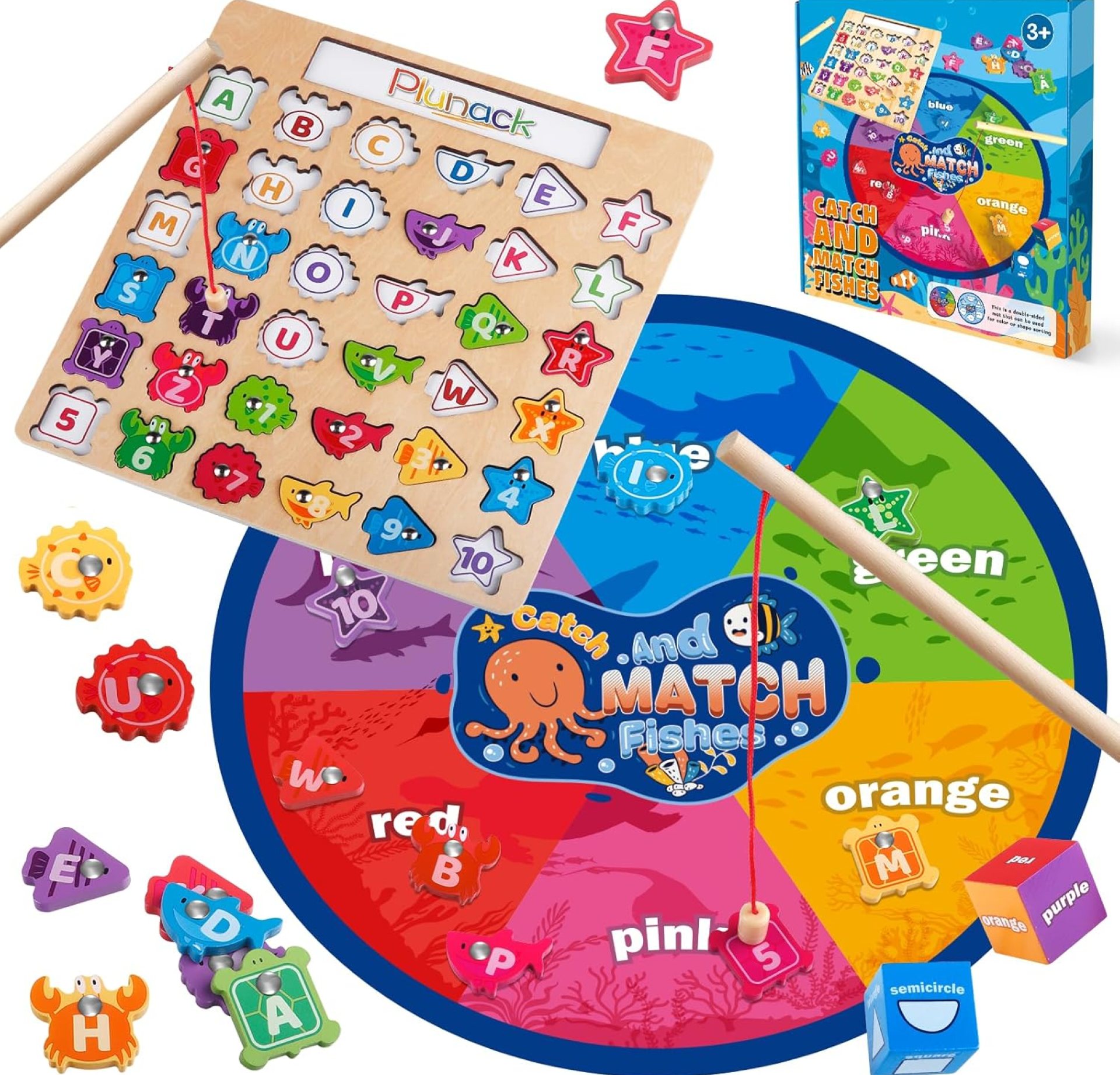 Alphabet Fishing Game – Wooden ABC Letter Puzzle for Toddlers 3-5 Years Old, Fine Motor Skills Toy, Birthday Gift for Kids Alphabet Fishing Game – Wooden ABC Letter Puzzle for Toddlers 3-5 Years Old, Fine Motor Skills Toy, Birthday Gift for Kids