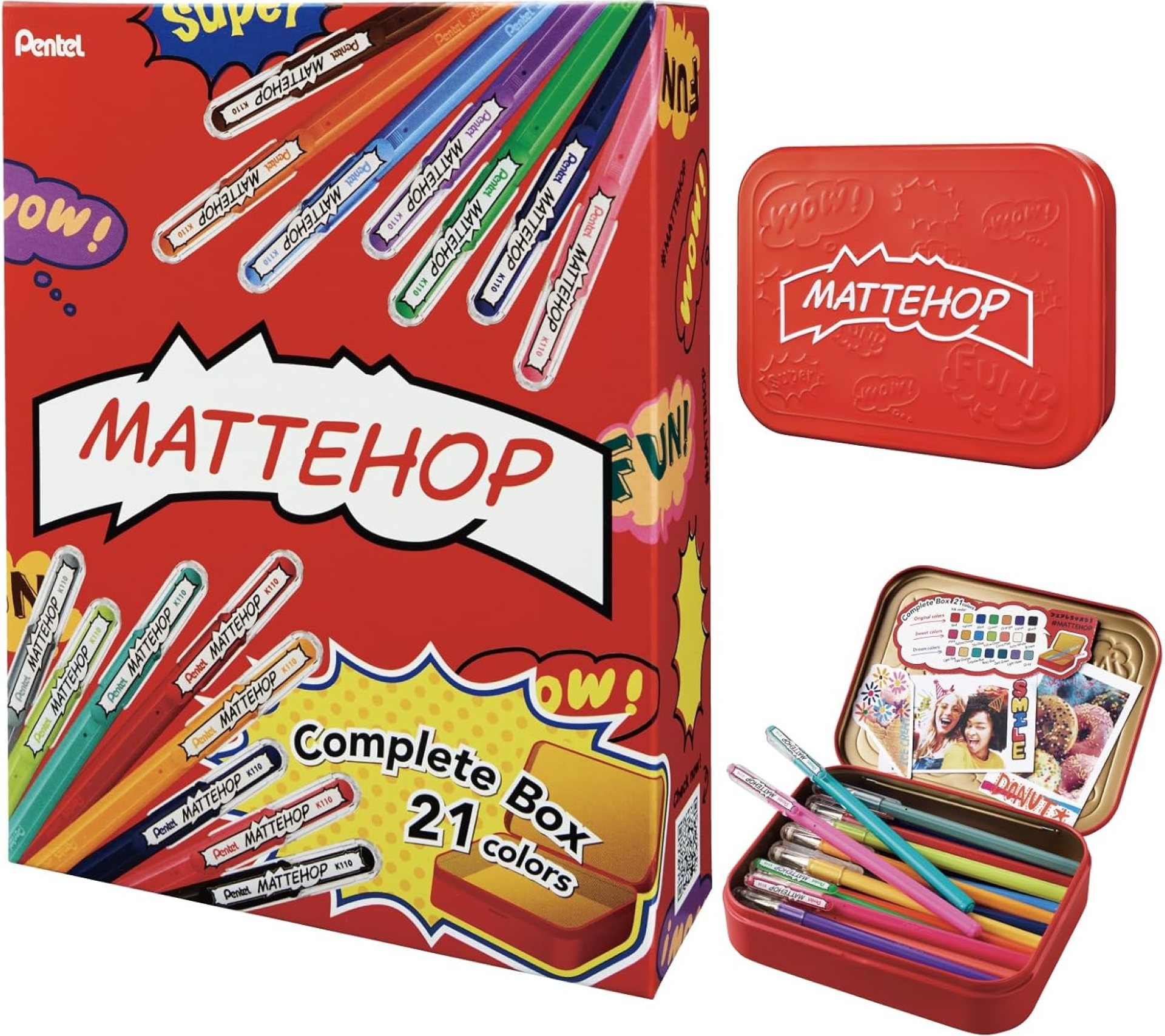 Pentel Ballpoint Pen Color Matte Hop Complete Set, 21 Colors K110-V21ST Pentel Ballpoint Pen Color Matte Hop Complete Set, 21 Colors K110-V21ST