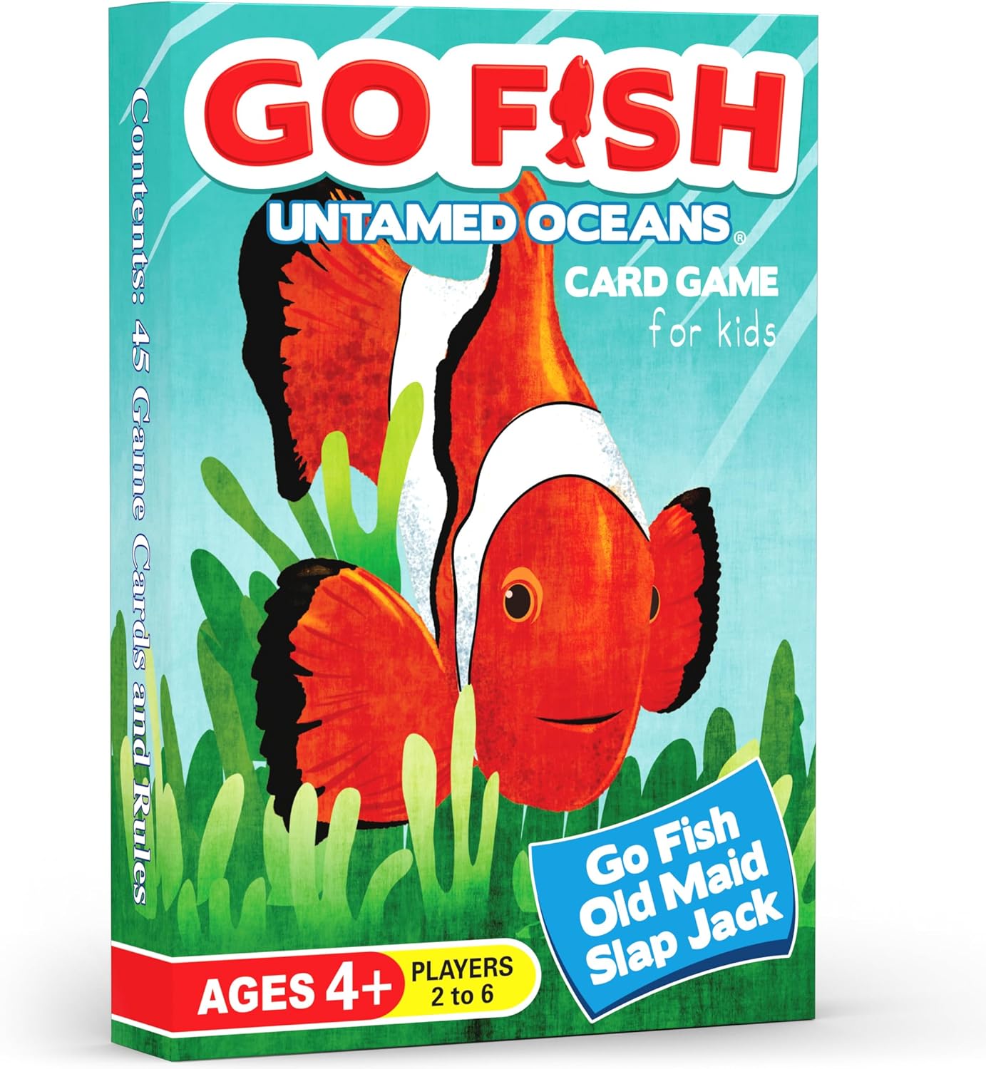 GO Fish Untamed Oceans, a Go Fish Card Game for Kids 4-8 and Up – Play Old Maid and Slap Jack with Same Deck – Easy to Learn – Family, Board Game Night and Classroom Party Fun – Great Gift Idea GO Fish Untamed Oceans, a Go Fish Card Game for Kids 4-8 and Up – Play Old Maid and Slap Jack with Same Deck – Easy to Learn – Family, Board Game Night and Classroom Party Fun – Great Gift Idea