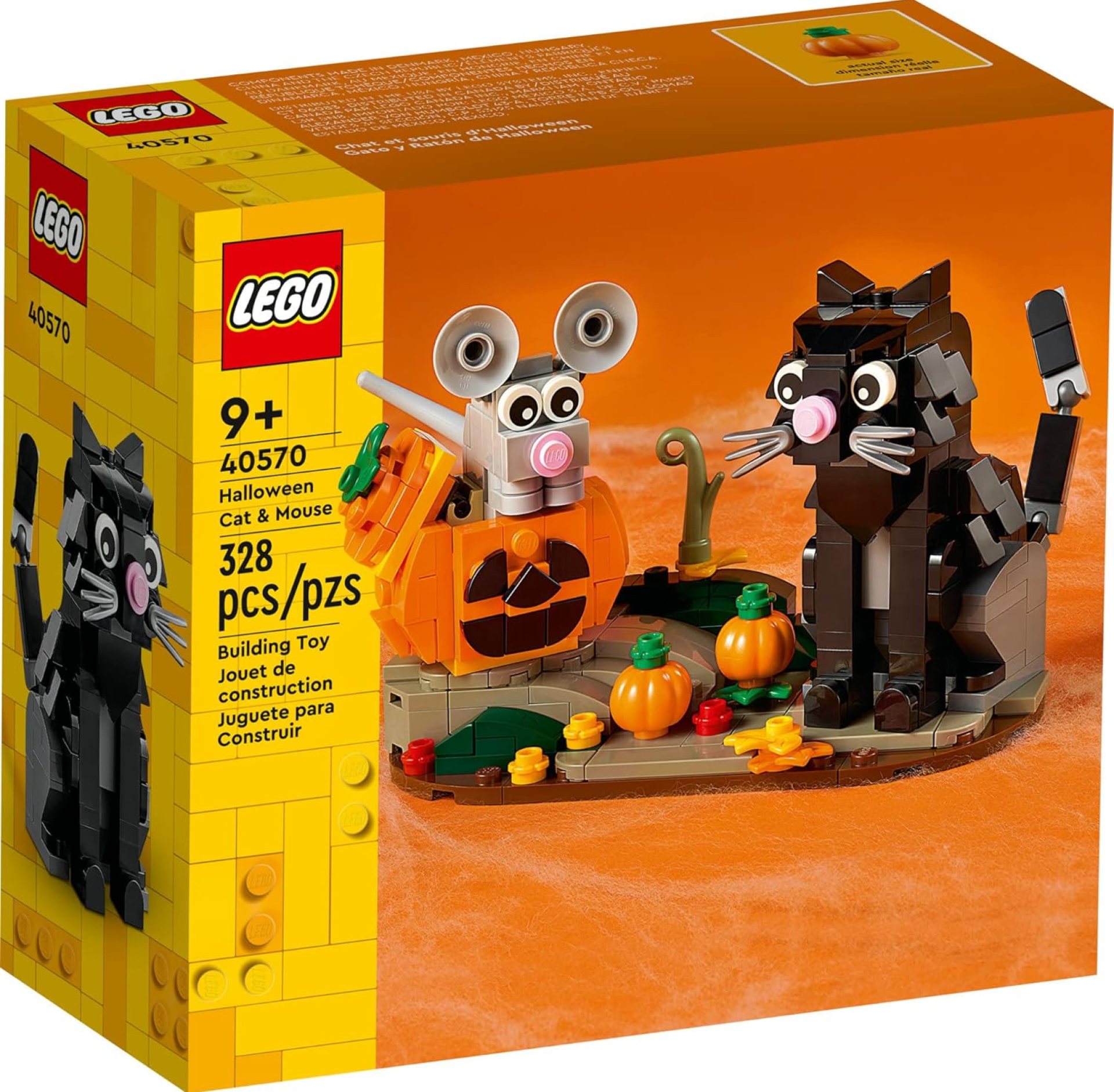 Lego Halloween Cat & Mouse 40570 Building Kit, Whimsical Halloween Décor with Adorable Cat, Mouse, and Pumpkin Toys, Halloween Toy Lego Halloween Cat & Mouse 40570 Building Kit, Whimsical Halloween Décor with Adorable Cat, Mouse, and Pumpkin Toys, Halloween Toy