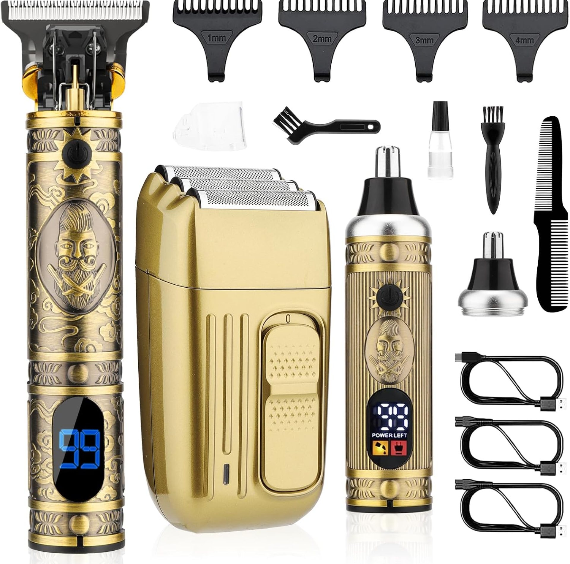 Professional Hair Trimmer for Men,Hair Clippers Nose Hair Trimmer Shaver Set,Cordless Barber Clippers,T-Blade Beard Trimmer Electric Shaver Razor for Men Haircutting Grooming Kit Professional Hair Trimmer for Men,Hair Clippers Nose Hair Trimmer Shaver Set,Cordless Barber Clippers,T-Blade Beard Trimmer Electric Shaver Razor for Men Haircutting Grooming Kit