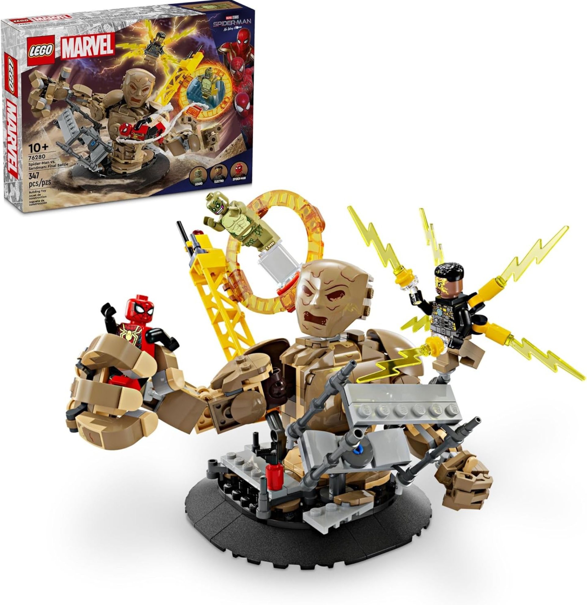 LEGO Marvel Spider-Man vs. Sandman: Final Battle Building Toy Set with Spider-Man Figure, Collectible Marvel Toy Inspired by Spider-Man No Way Home, Gift for Super Hero Loving Boys and Girls, 76280 LEGO Marvel Spider-Man vs. Sandman: Final Battle Building Toy Set with Spider-Man Figure, Collectible Marvel Toy Inspired by Spider-Man No Way Home, Gift for Super Hero Loving Boys and Girls, 76280