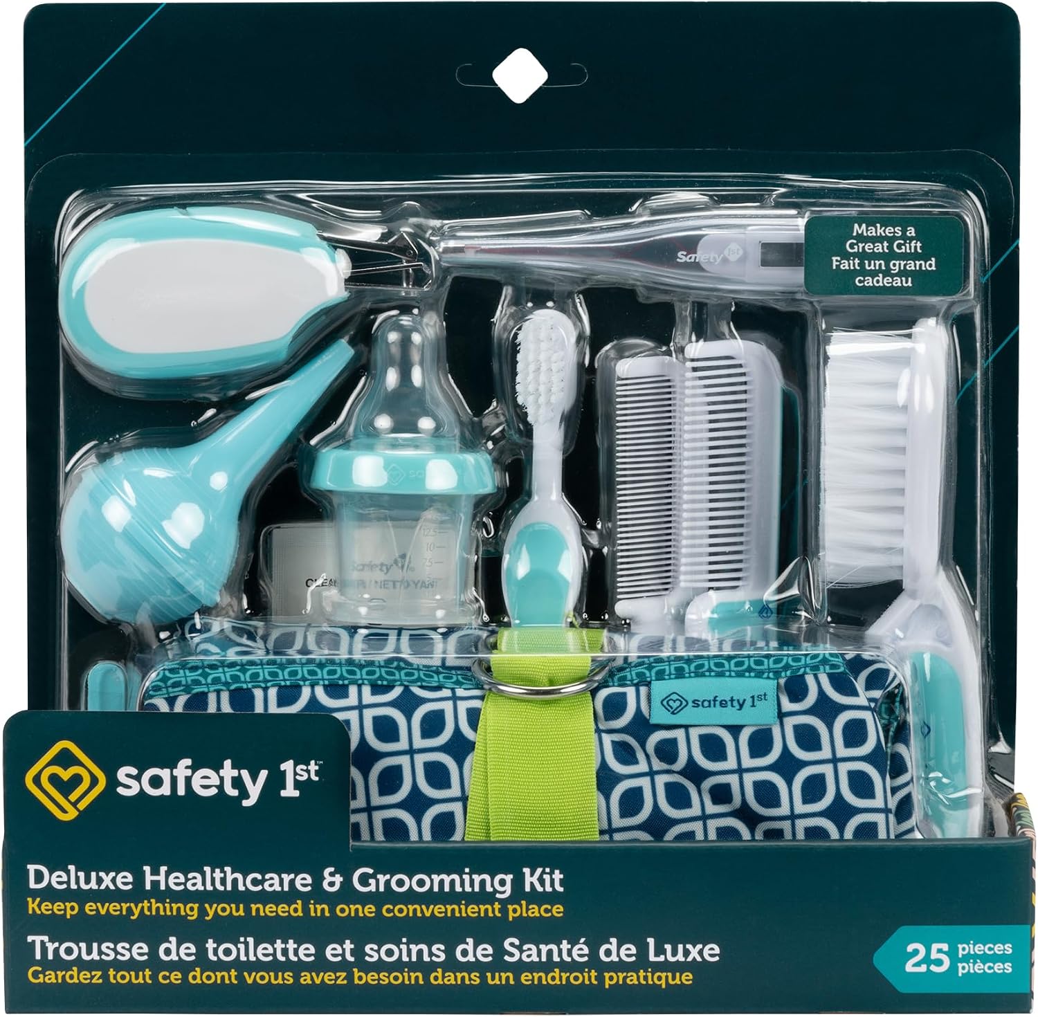 Safety 1st Deluxe Baby Healthcare and Grooming Kit, Arctic Blue, Newborn Baby Essentials, One Size, 25 Pieces Safety 1st Deluxe Baby Healthcare and Grooming Kit, Arctic Blue, Newborn Baby Essentials, One Size, 25 Pieces