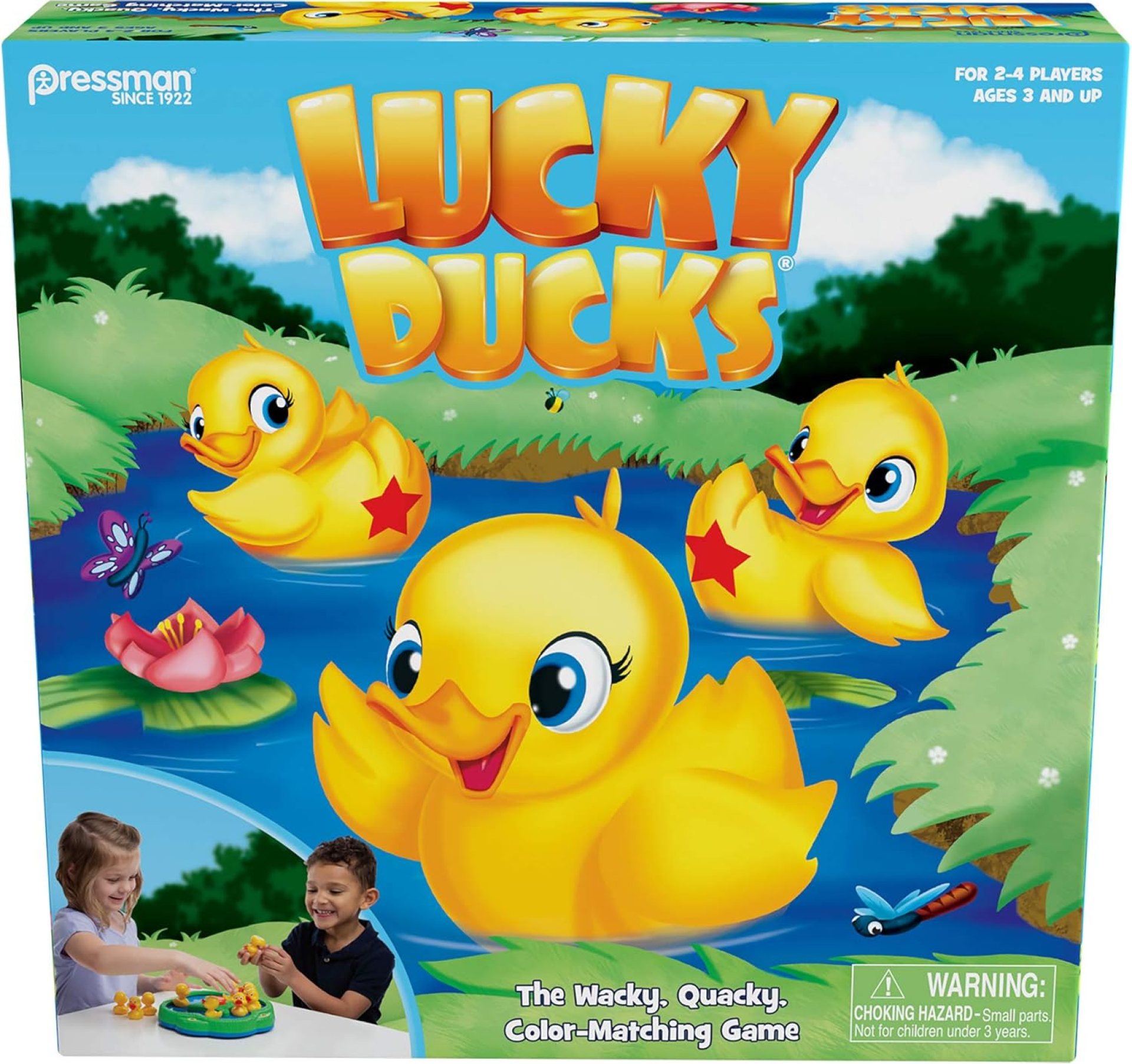 Pressman Lucky Ducks — The Memory and Matching Game that Moves, 5″ Pressman Lucky Ducks — The Memory and Matching Game that Moves, 5″