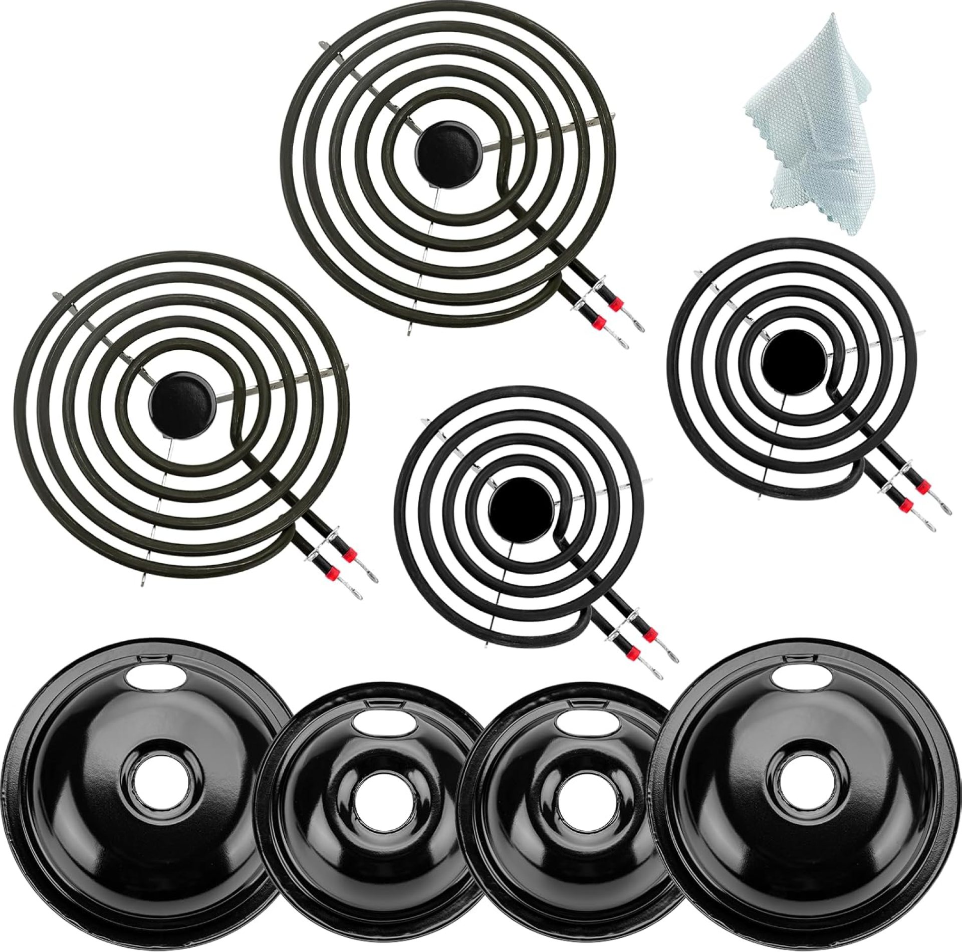 5304430149 5304430150 Porcelain Drip Pan Set & MP22YA Electric Range Burner Element Unit Set Replaces 318067041 318067051 by Cenipar-Compatible with Frigidaire Kenmore Crosley Range Oven/Stove 5304430149 5304430150 Porcelain Drip Pan Set & MP22YA Electric Range Burner Element Unit Set Replaces 318067041 318067051 by Cenipar-Compatible with Frigidaire Kenmore Crosley Range Oven/Stove