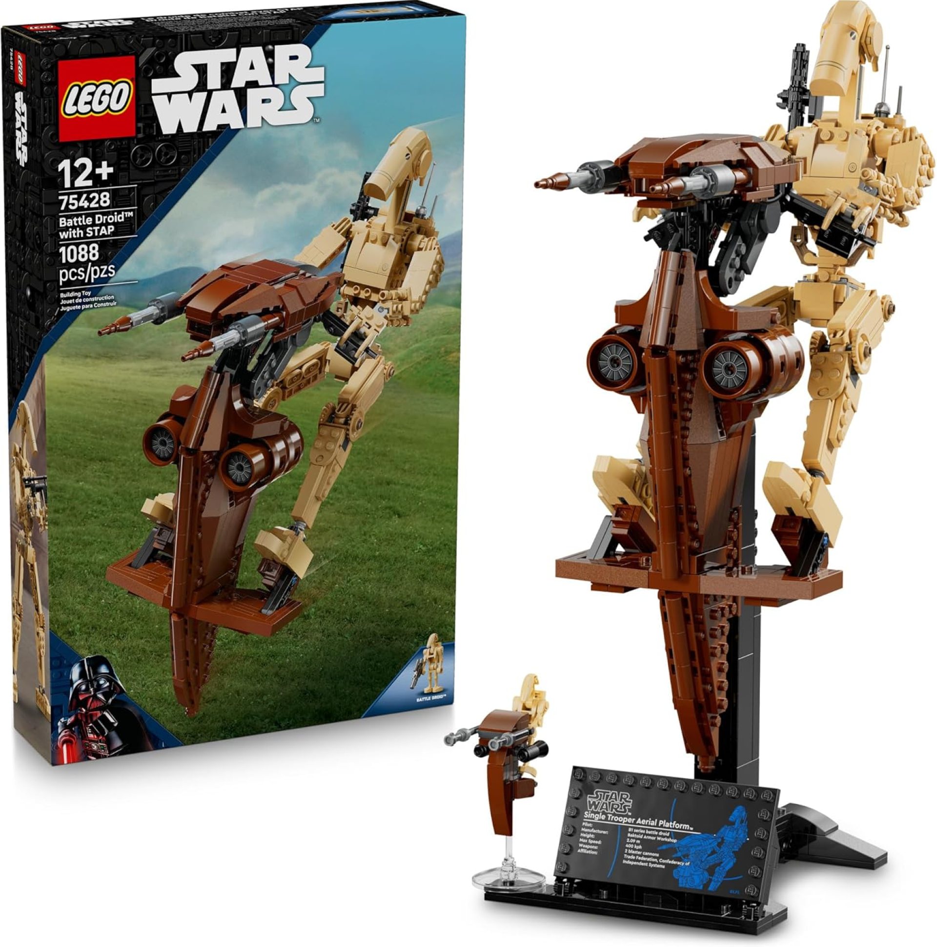 LEGO Star Wars: The Phantom Menace Battle Droid with STAP – Building & Learning Toy for Boys & Girls, Ages 12+ – Star Wars Toy & Model Kit – Gift Idea for Kids – 75428 LEGO Star Wars: The Phantom Menace Battle Droid with STAP – Building & Learning Toy for Boys & Girls, Ages 12+ – Star Wars Toy & Model Kit – Gift Idea for Kids – 75428