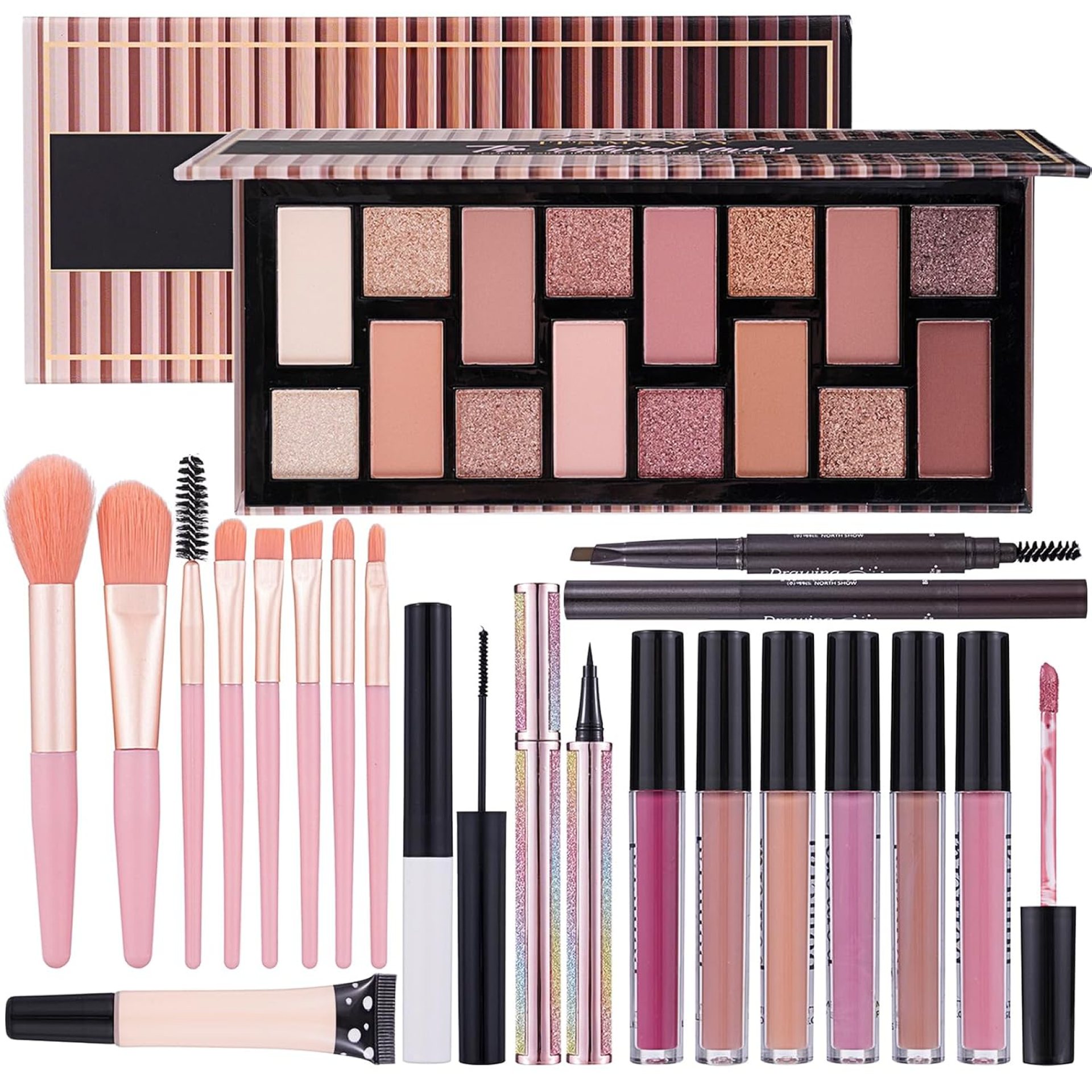 Teen Makeup Kit For Girl Include Eyeshadow Palette,Eyeliner,Makeup Brush Set,Lipgloss Set,Mascara, Eyebrow Pencil Make up Set Gift for Women Full Kit Teen Makeup Kit For Girl Include Eyeshadow Palette,Eyeliner,Makeup Brush Set,Lipgloss Set,Mascara, Eyebrow Pencil Make up Set Gift for Women Full Kit