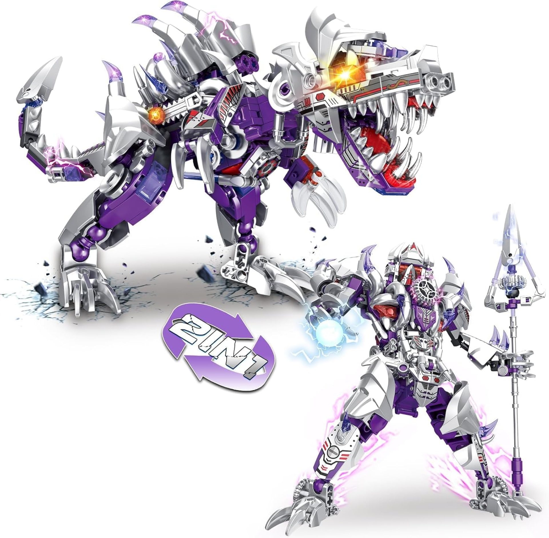 Dinosaur Building Blocks 2 in 1 Transforming Mech, Compatible with Lego Dinosaur, 406 PCS Dinosaur Mech STEM Toys for Boys Ages 6-12, Dinosaur Toy Gift for Christmas & Birthday Dinosaur Building Blocks 2 in 1 Transforming Mech, Compatible with Lego Dinosaur, 406 PCS Dinosaur Mech STEM Toys for Boys Ages 6-12, Dinosaur Toy Gift for Christmas & Birthday