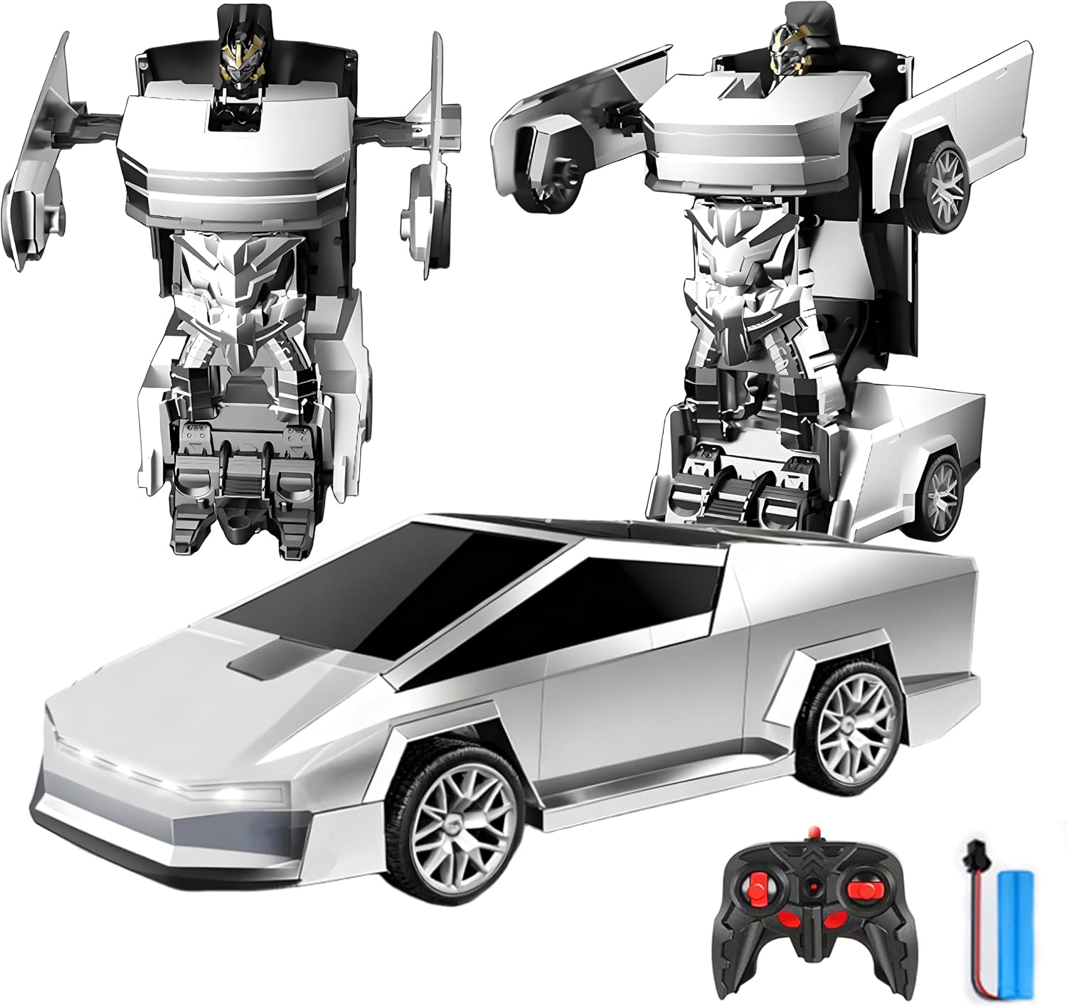 Transform Remote Control Cars Race Toy EV Truck for Boys Girls 4-7 8-12, 2.4Ghz RC Cyber Car 2 in 1 Transforming Robot with Light Effect, Deformation Vehicle 360° Rotation Car Toy Ideal Gift Transform Remote Control Cars Race Toy EV Truck for Boys Girls 4-7 8-12, 2.4Ghz RC Cyber Car 2 in 1 Transforming Robot with Light Effect, Deformation Vehicle 360° Rotation Car Toy Ideal Gift