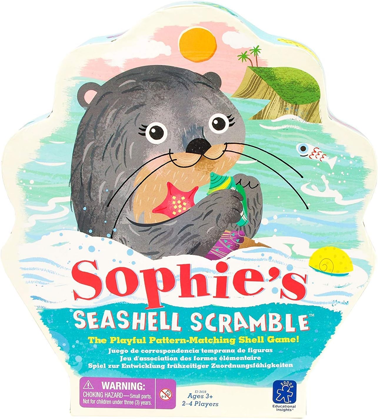 Educational Insights Sophie’s Seashell Scramble Game for Preschoolers & Toddlers, Patterns & Matching Game, Fine Motor Skills, Ages 3+ Educational Insights Sophie’s Seashell Scramble Game for Preschoolers & Toddlers, Patterns & Matching Game, Fine Motor Skills, Ages 3+
