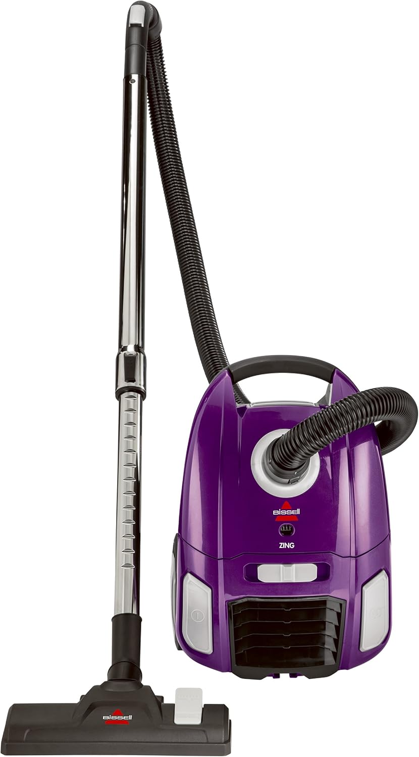 Bissell Zing Lightweight, Bagged Canister Vacuum, Purple, 2154A Bissell Zing Lightweight, Bagged Canister Vacuum, Purple, 2154A