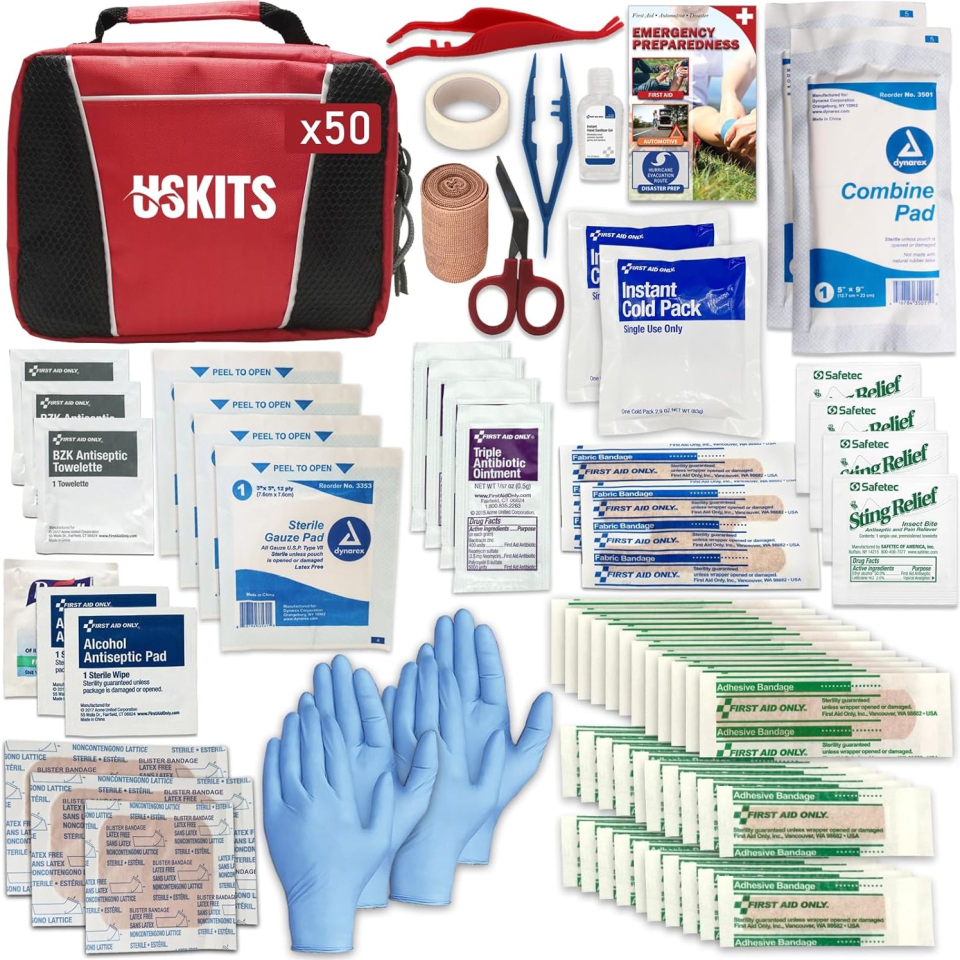 Deluxe First Aid Kit, First Aid Kit Bulk, Advanced First Aid Kit, Comprehensive Kits Suitable for Home, Travel, Camping, Sports, Events and Gifts (50 Sets) Deluxe First Aid Kit, First Aid Kit Bulk, Advanced First Aid Kit, Comprehensive Kits Suitable for Home, Travel, Camping, Sports, Events and Gifts (50 Sets)
