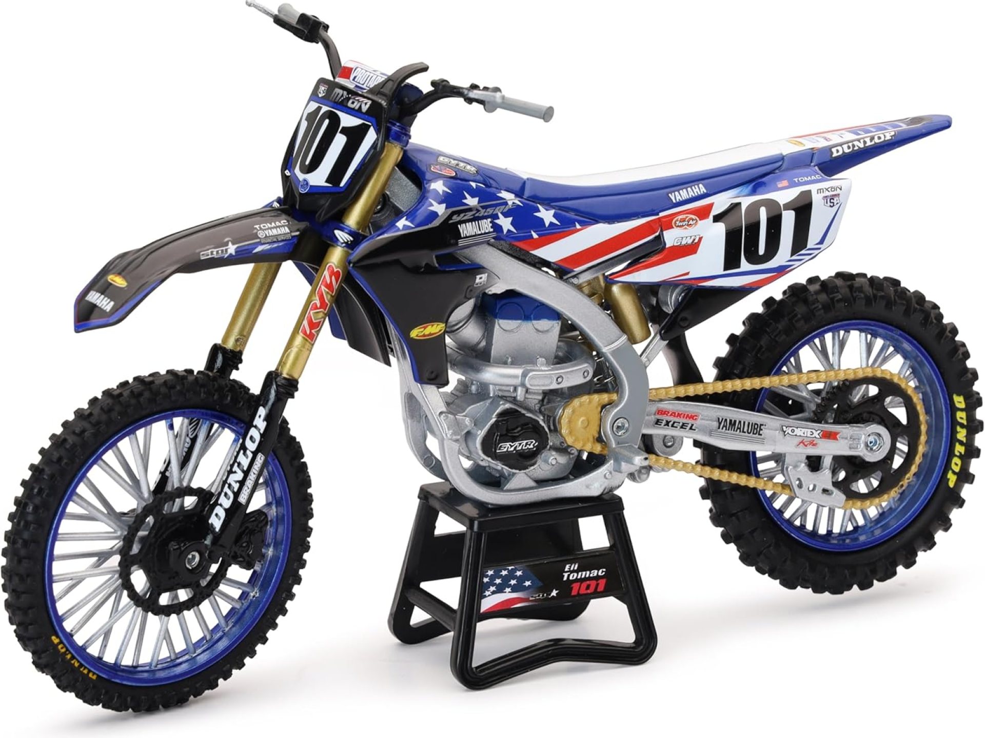 NewRay Toys Yamaha YZ450F Motocross of Nations Bike Eli Tomac Race Team Replica, 1:12 Scale, Kids, Gifts, Birthdays NewRay Toys Yamaha YZ450F Motocross of Nations Bike Eli Tomac Race Team Replica, 1:12 Scale, Kids, Gifts, Birthdays