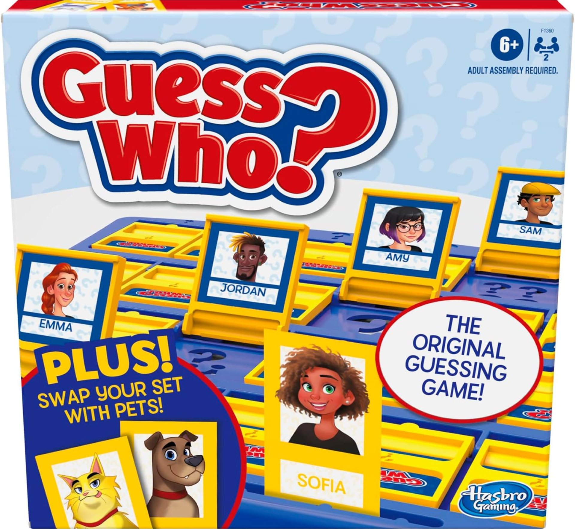 Hasbro Gaming Guess Who? Board Game, with People and Pets Cards, The Original Guessing Game for Kids, Ages 6 and Up (Amazon Exclusive) Hasbro Gaming Guess Who? Board Game, with People and Pets Cards, The Original Guessing Game for Kids, Ages 6 and Up (Amazon Exclusive)