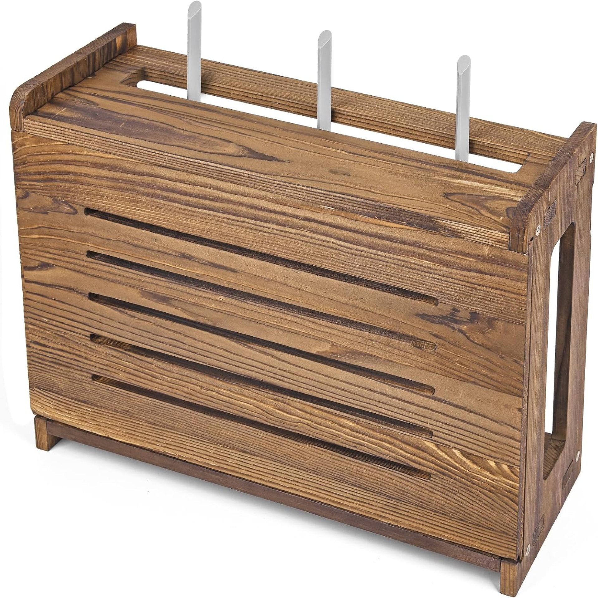 Wooden Router Shelf Wall Mount WiFi Router Storage Box Modem Cable Router Cover Organized Power Strip Cable Management Hider Rack Need Assembly 14.9 * 9.8 * 5.4 in (L* H * W) Wooden Router Shelf Wall Mount WiFi Router Storage Box Modem Cable Router Cover Organized Power Strip Cable Management Hider Rack Need Assembly 14.9 * 9.8 * 5.4 in (L* H * W)