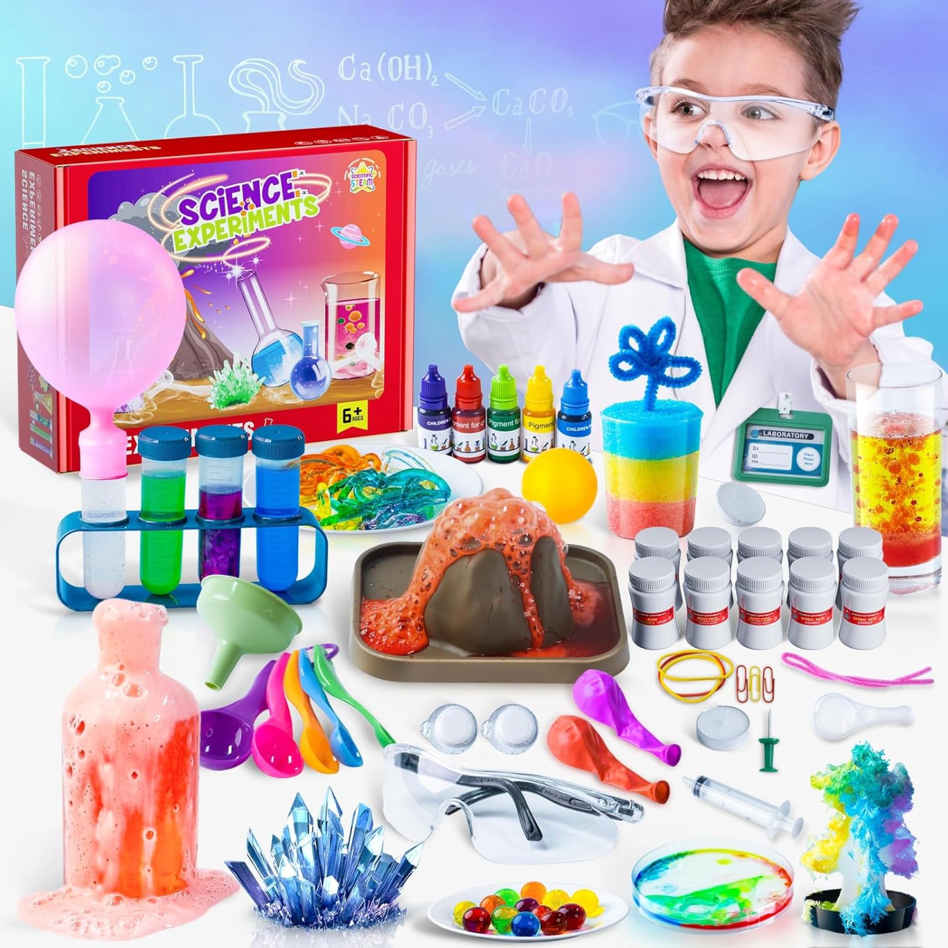 Science Kits for Kids – 70 Experiments Science Kit for Kids Age 6-12 Year Old, STEM Educational Science Toys Gifts for Girls Boys, Chemistry Set, Crystal Growing, Erupting Volcano Science Kits for Kids – 70 Experiments Science Kit for Kids Age 6-12 Year Old, STEM Educational Science Toys Gifts for Girls Boys, Chemistry Set, Crystal Growing, Erupting Volcano