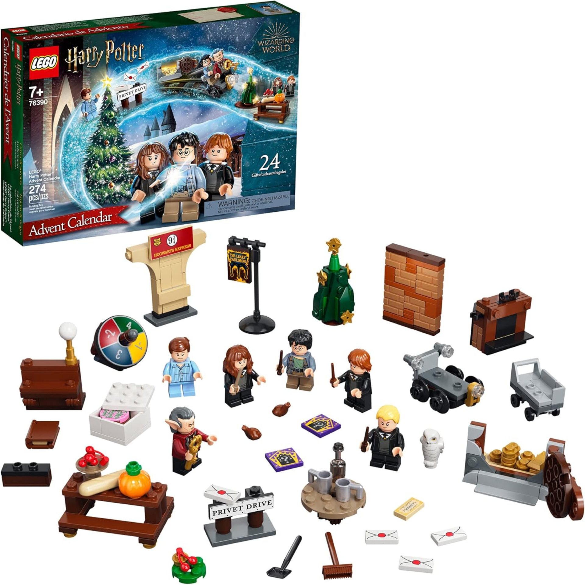 LEGO Harry Potter Advent Calendar 76390 for Kids; 24 Cool Harry Potter Toys Including 6 Minifigures; New 2021 (274 Pieces) LEGO Harry Potter Advent Calendar 76390 for Kids; 24 Cool Harry Potter Toys Including 6 Minifigures; New 2021 (274 Pieces)
