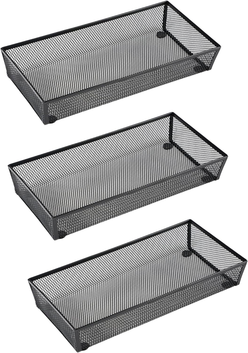 BYCY 3 Pack Mesh Flatware Drawer Organizer for Kitchen/Office/Home Tools,Spoon Knife Fork Organizers Box Utensil Tabletop Storage Tray (12 x 6 x 2 Inch) BYCY 3 Pack Mesh Flatware Drawer Organizer for Kitchen/Office/Home Tools,Spoon Knife Fork Organizers Box Utensil Tabletop Storage Tray (12 x 6 x 2 Inch)