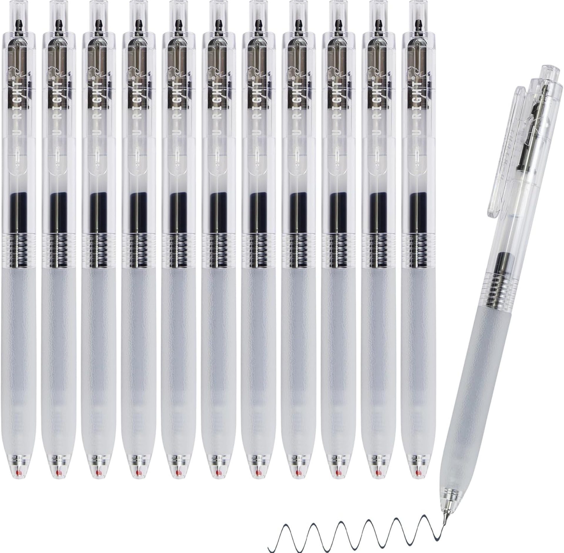 Silent Clicker Medium Point (0.7mm), Black Gel Ink Pens, 12 Count – Home, Office, School, Journaling, Writing, Note-Taking, Teacher Supplies Silent Clicker Medium Point (0.7mm), Black Gel Ink Pens, 12 Count – Home, Office, School, Journaling, Writing, Note-Taking, Teacher Supplies