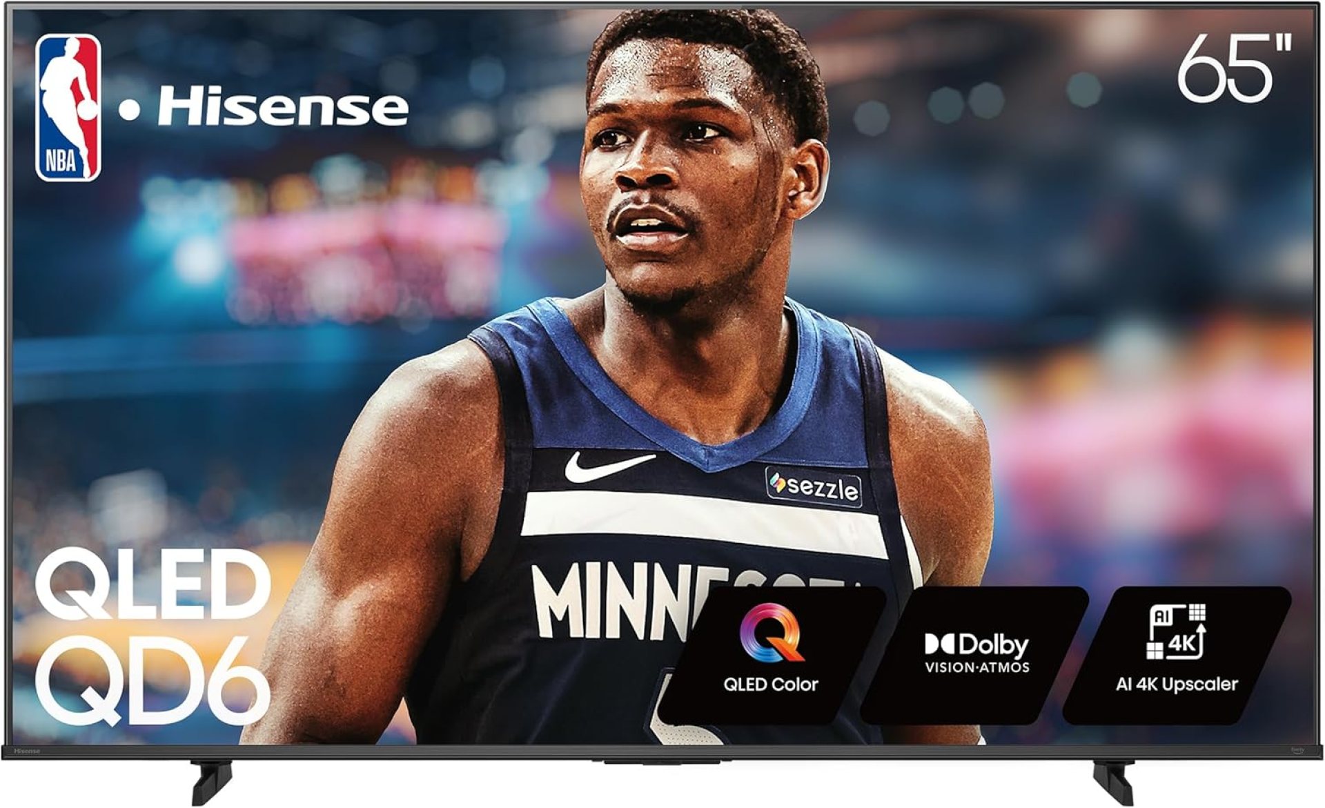 Hisense 65″ Class QD6 Series (65QD6QF, 2025 Model) QLED 4K UHD Smart Fire TV, Voice Remote with Alexa, Dolby Vision, Dolby Atmos, Motion Rate 120, HDR 10+, Game Mode Plus, MEMC, VRR, ALLM Hisense 65″ Class QD6 Series (65QD6QF, 2025 Model) QLED 4K UHD Smart Fire TV, Voice Remote with Alexa, Dolby Vision, Dolby Atmos, Motion Rate 120, HDR 10+, Game Mode Plus, MEMC, VRR, ALLM