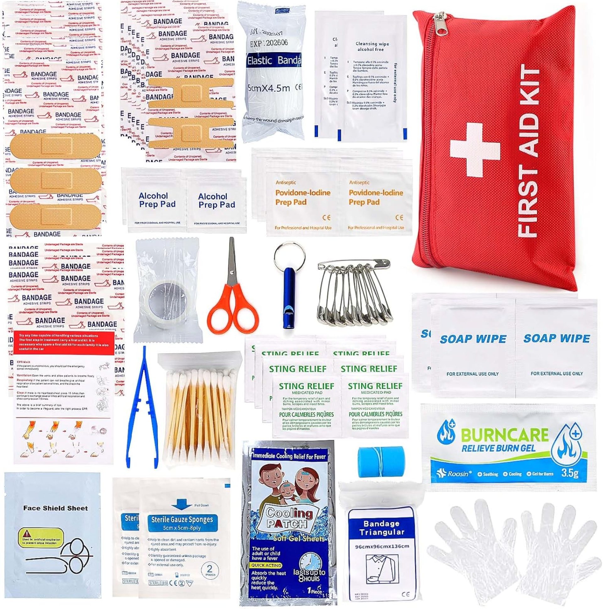 First Aid Kit for Home Car Travel 107 Piece Emergency Kits for Hiking Camping Small Trauma Kit for Boat Vehicle Lightweight Compact Pocket Aid Kit for Sports Outdoor Survival First Aid Kit for Home Car Travel 107 Piece Emergency Kits for Hiking Camping Small Trauma Kit for Boat Vehicle Lightweight Compact Pocket Aid Kit for Sports Outdoor Survival