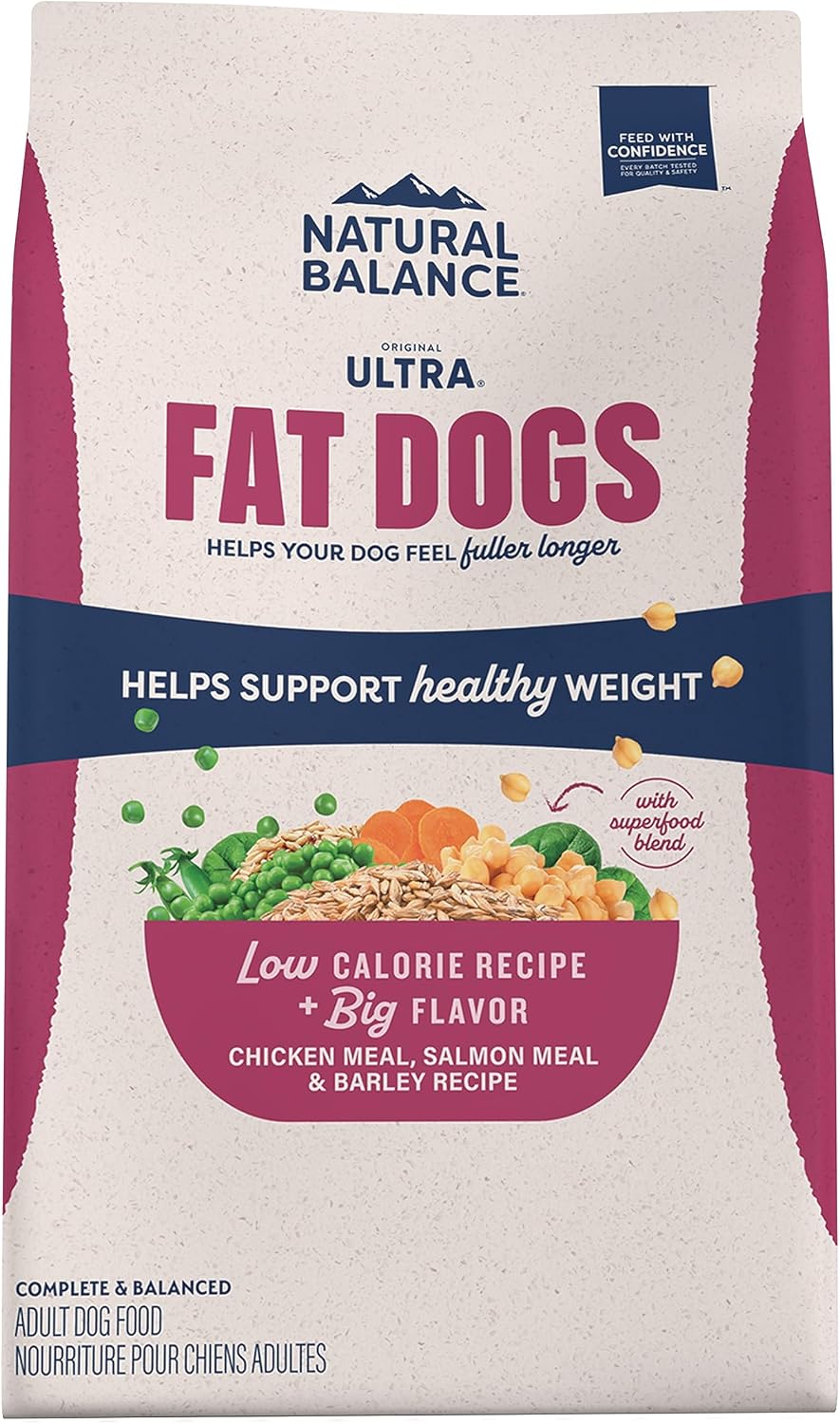 Natural Balance Original Ultra Fat Dogs Chicken Meal, Salmon Meal & Barley Recipe Adult Dry Dog Food, 24 lbs. Natural Balance Original Ultra Fat Dogs Chicken Meal, Salmon Meal & Barley Recipe Adult Dry Dog Food, 24 lbs.