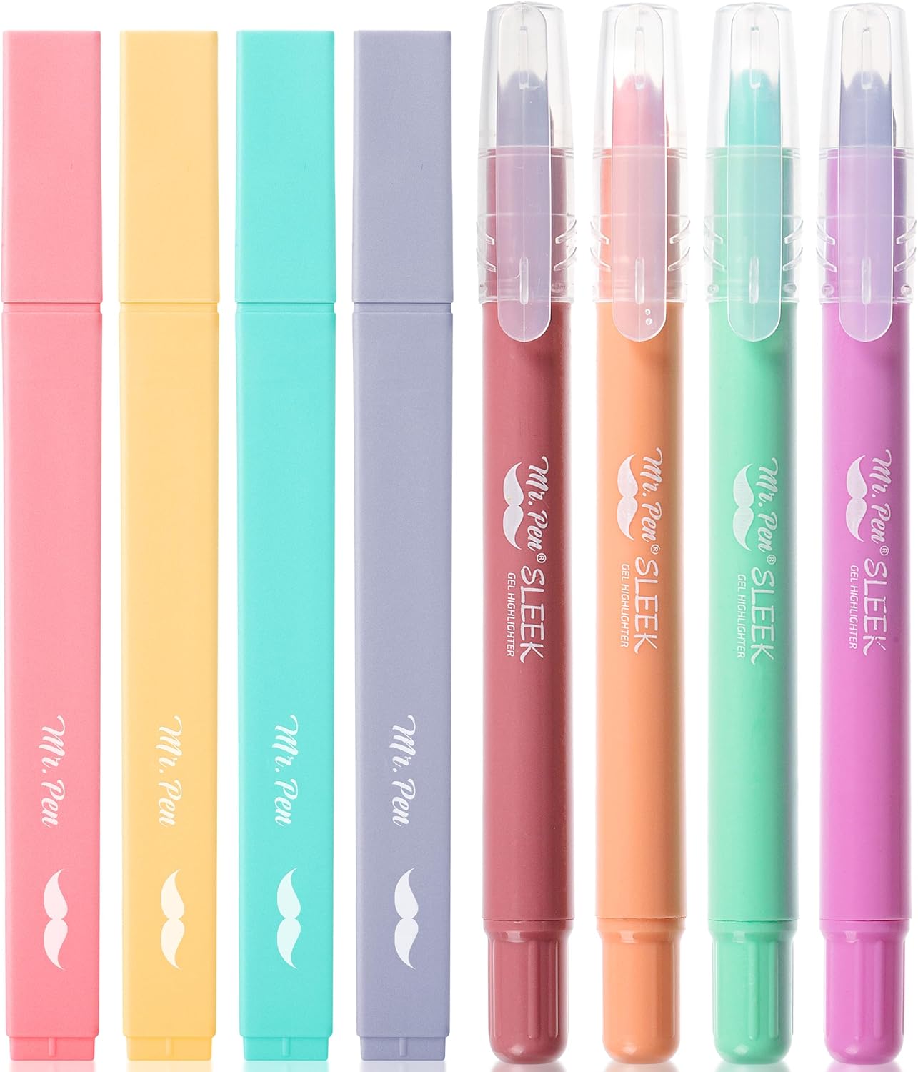 Mr. Pen- Aesthetic Highlighters and Gel Highlighters, 8 Pack, Assorted Color Bible Highlighter No Bleed, No Bleed Highlighter for Bibles Mr. Pen- Aesthetic Highlighters and Gel Highlighters, 8 Pack, Assorted Color Bible Highlighter No Bleed, No Bleed Highlighter for Bibles
