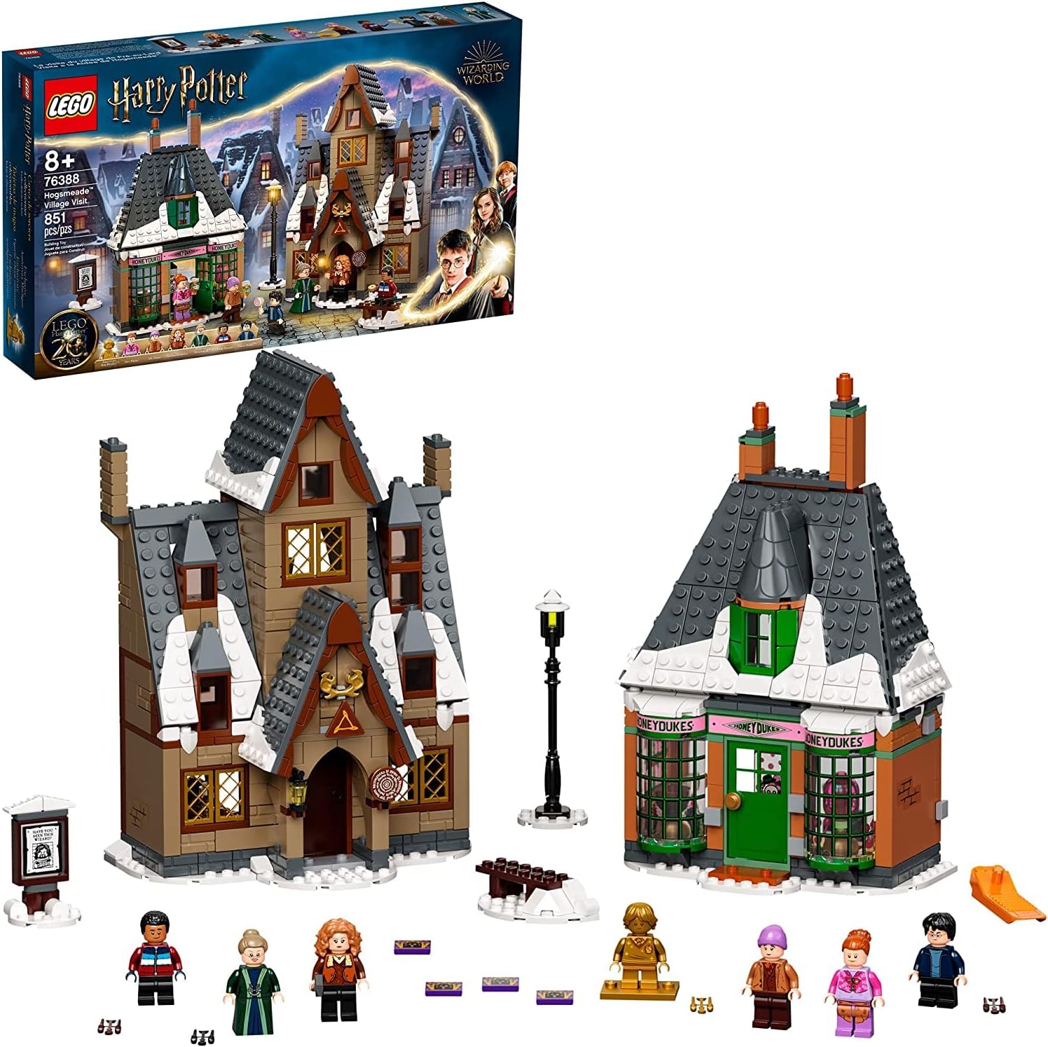 LEGO Harry Potter Hogsmeade Village Visit Building Toy 76388 20th Anniversary Harry Potter Set, Birthday Gift Idea for Kids, Girls, Boys Age 8+ Years Old with Collectible Golden Ron Weasley Minifigure LEGO Harry Potter Hogsmeade Village Visit Building Toy 76388 20th Anniversary Harry Potter Set, Birthday Gift Idea for Kids, Girls, Boys Age 8+ Years Old with Collectible Golden Ron Weasley Minifigure